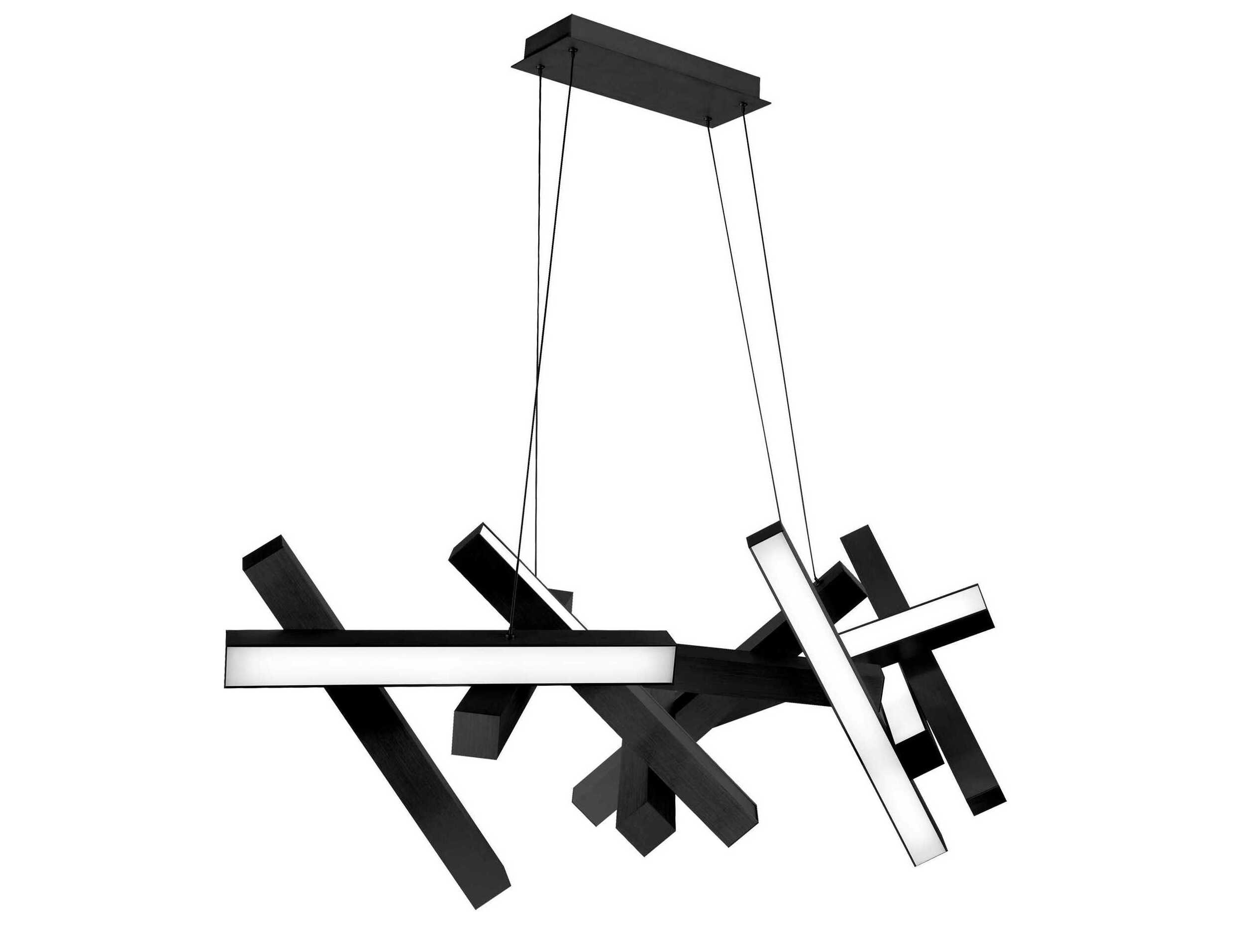 Modern Forms Chaos 11-Light Black LED Linear Island Pendant