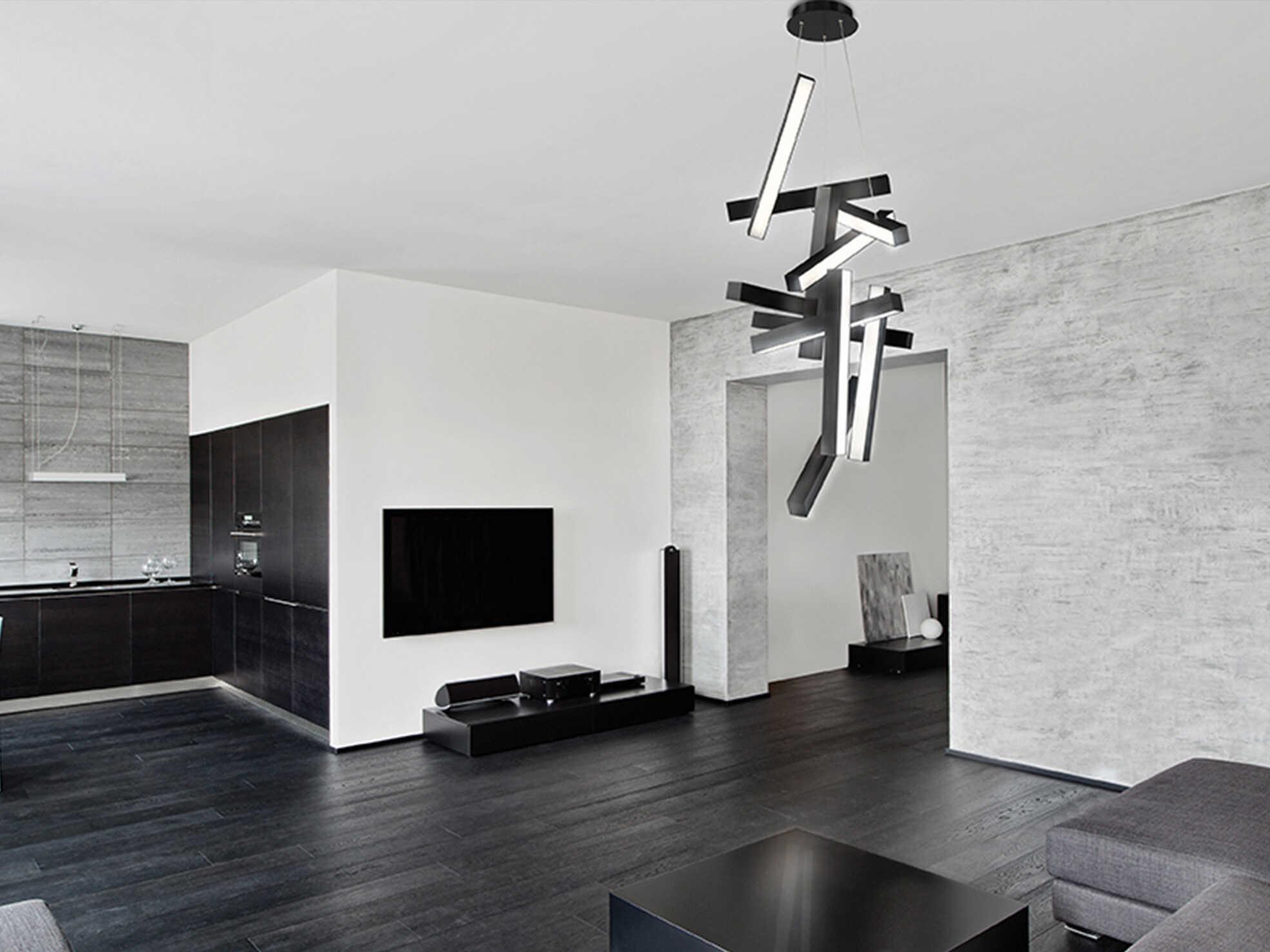 Modern Forms Chaos 12-Light Black LED Pendant