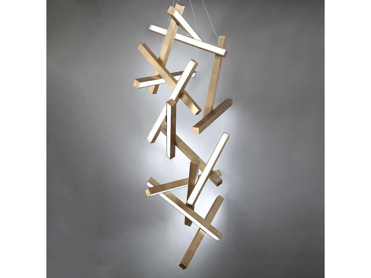 Modern Forms Chaos 15-Light Aged Brass LED Pendant