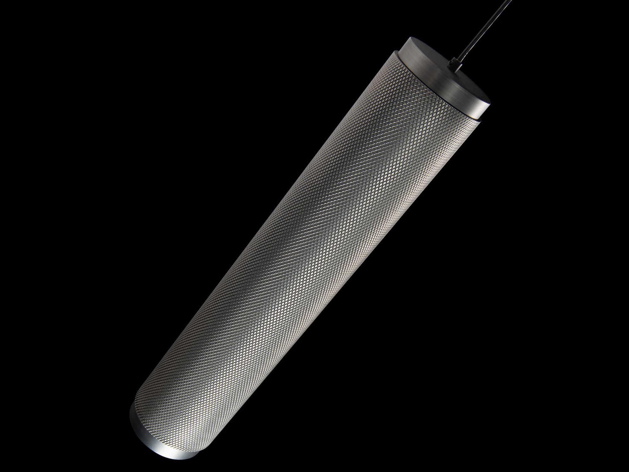 Modern Forms Burning Man 1-Light Antique Nickel Glass LED Cylinder Mini Pendant