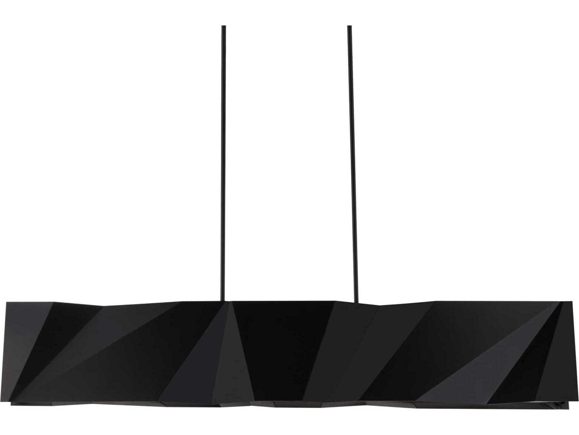 Modern Forms Intrasection 1-Light Black LED Geometric Linear Island Pendant