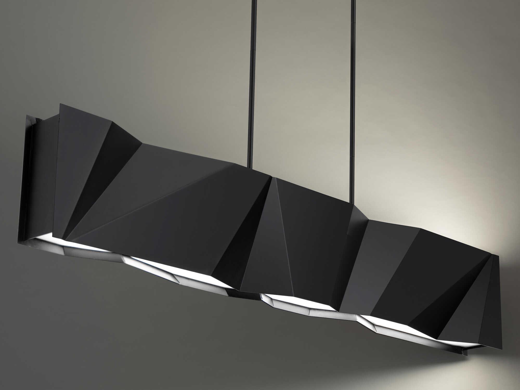 Modern Forms Intrasection 1-Light Black LED Geometric Linear Island Pendant