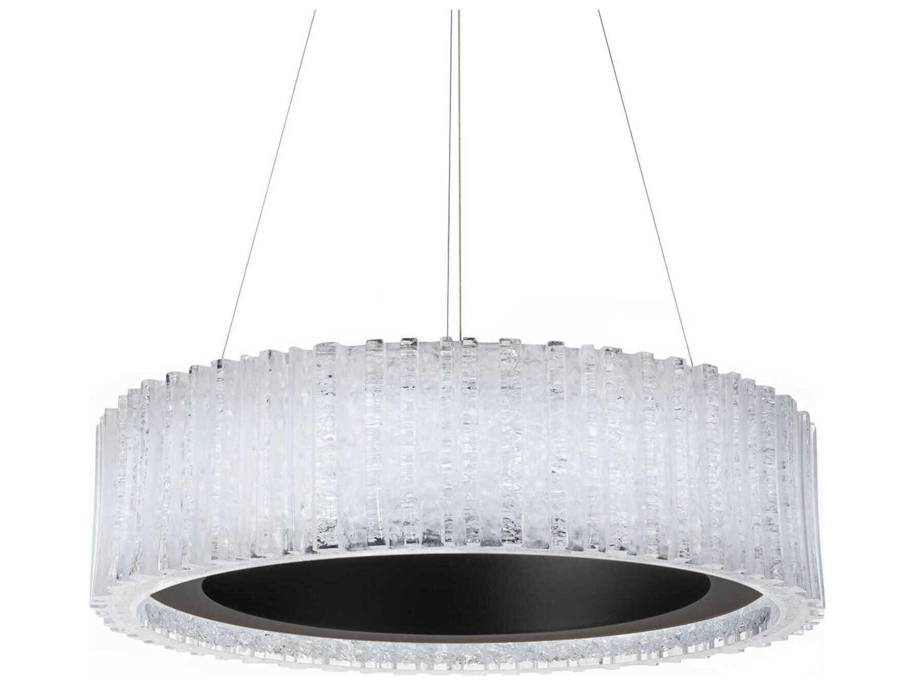 Modern Forms Rhiannon 1-Light Black Crystal LED Round Pendant