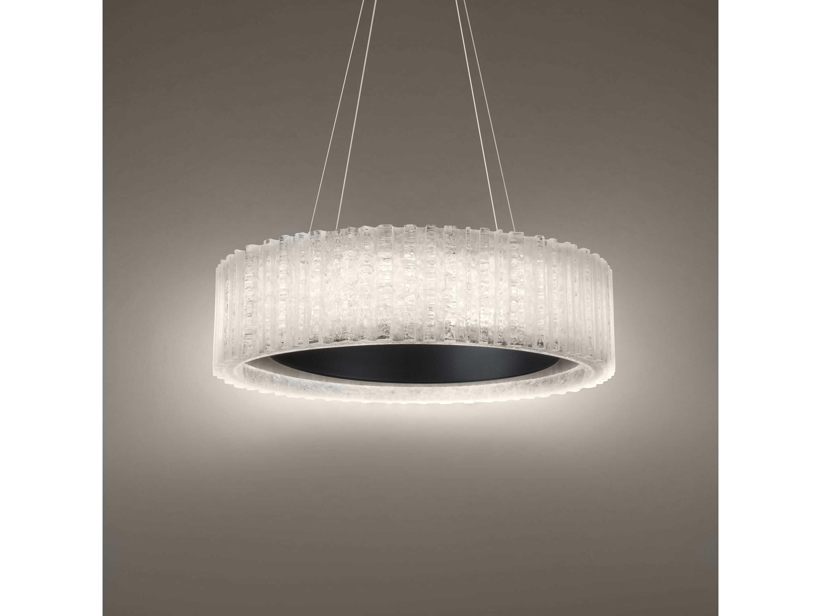 Modern Forms Rhiannon 1-Light Black Crystal LED Round Pendant