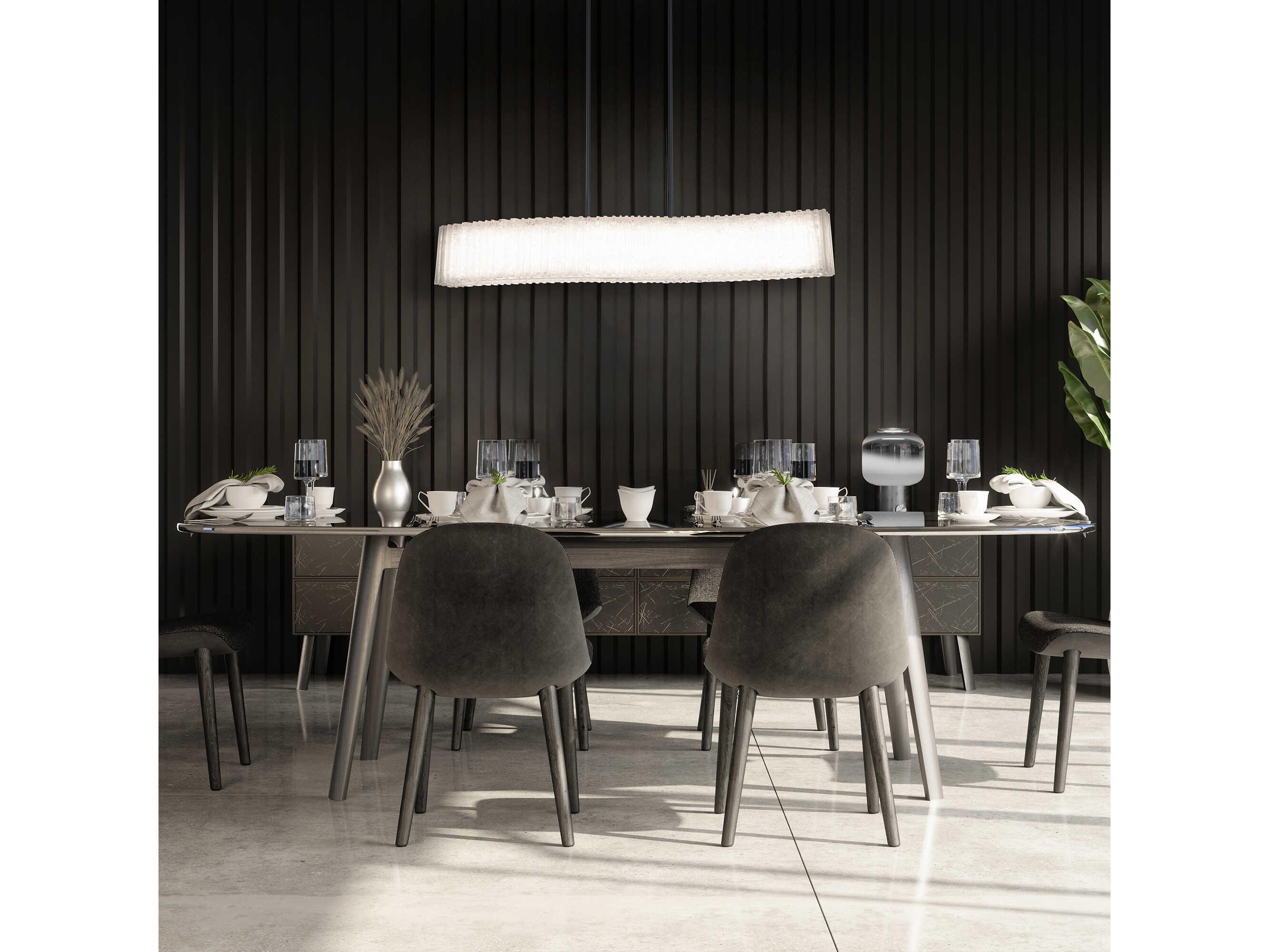 Modern Forms Rhiannon 1-Light Aged Brass Crystal LED Linear Island Pendant