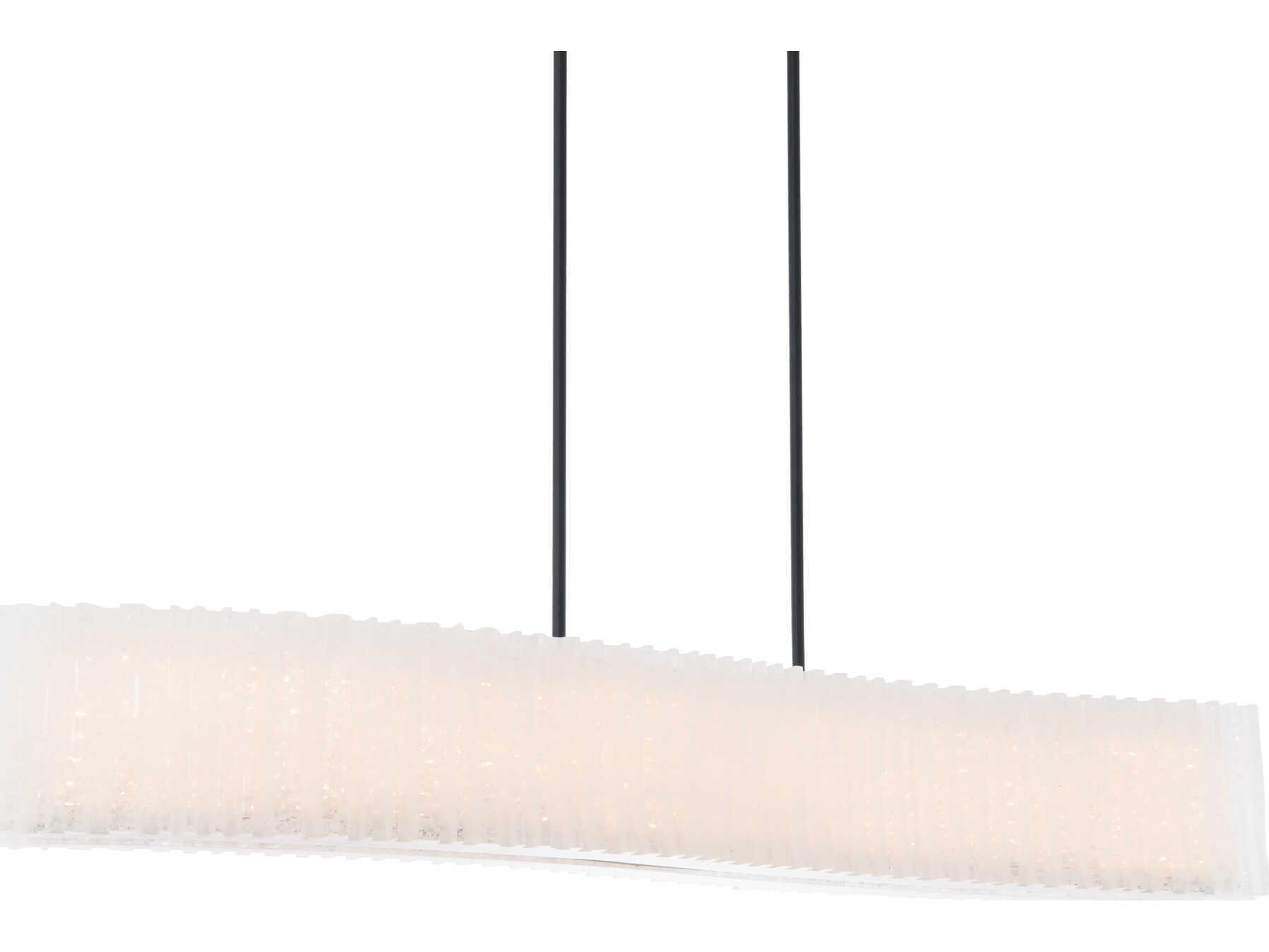 Modern Forms Rhiannon 1-Light Black Crystal LED Linear Island Pendant