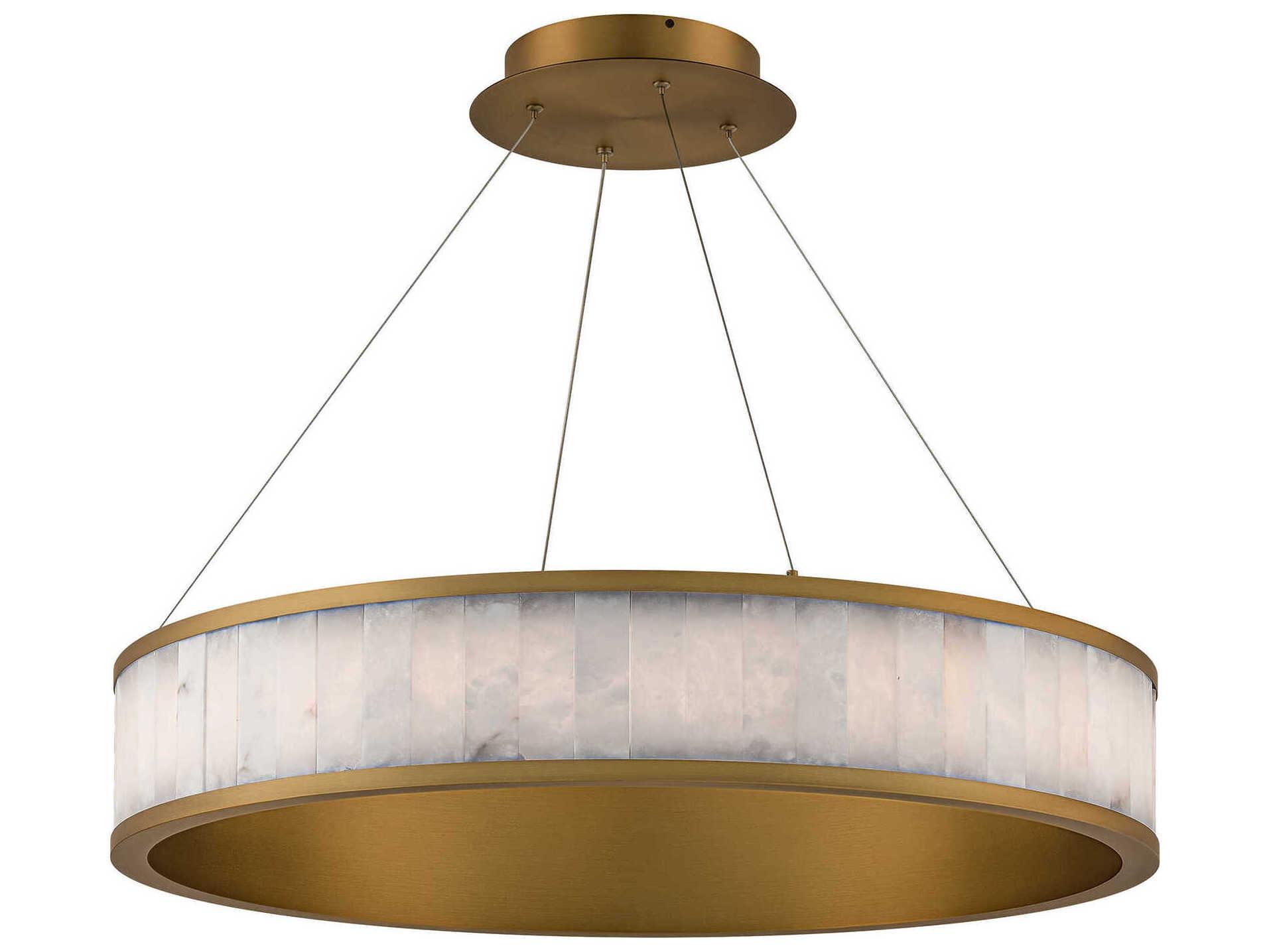 Modern Forms Coliseo 1-Light Aged Brass Round Pendant