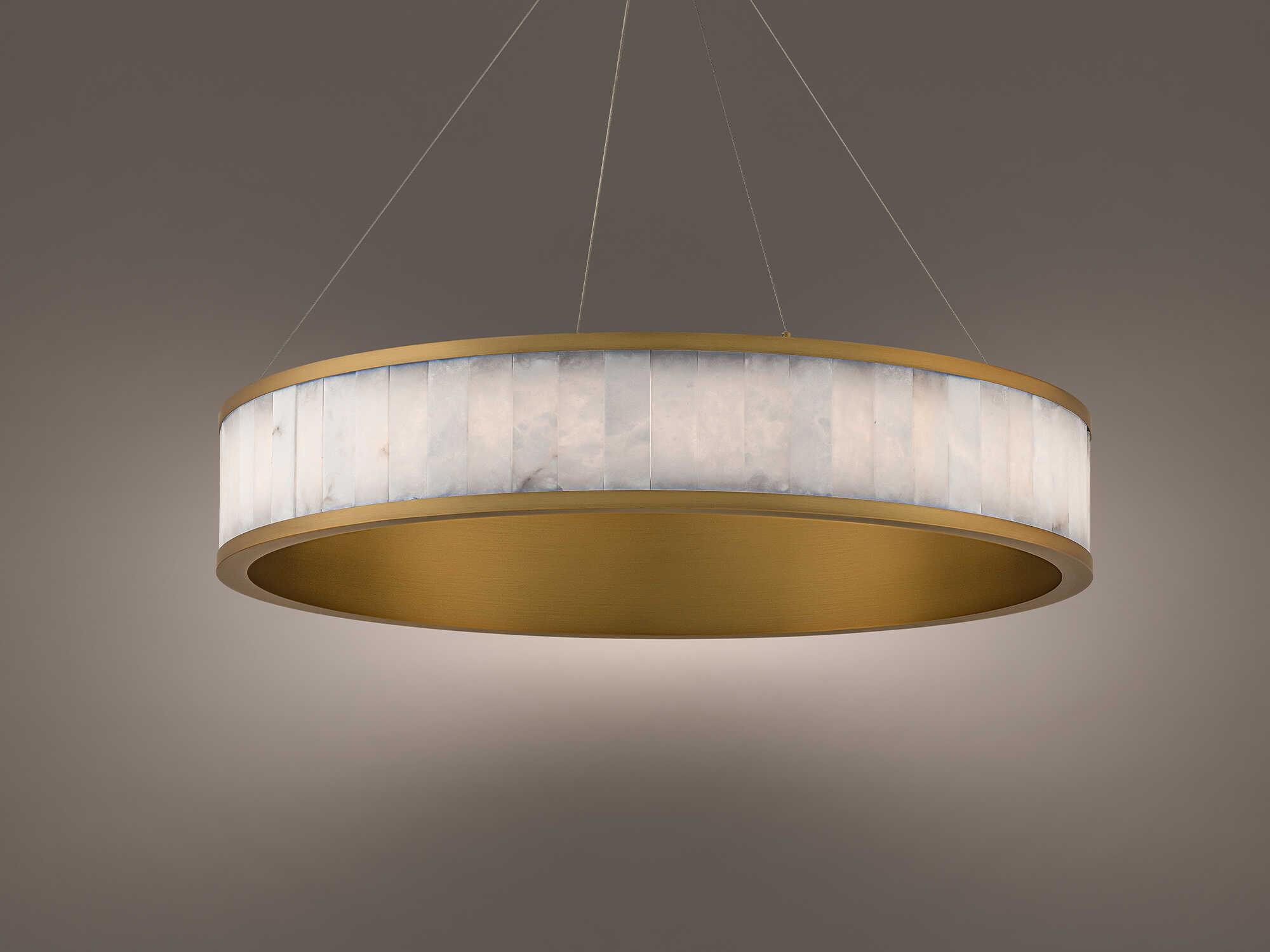 Modern Forms Coliseo 1-Light Aged Brass Round Pendant