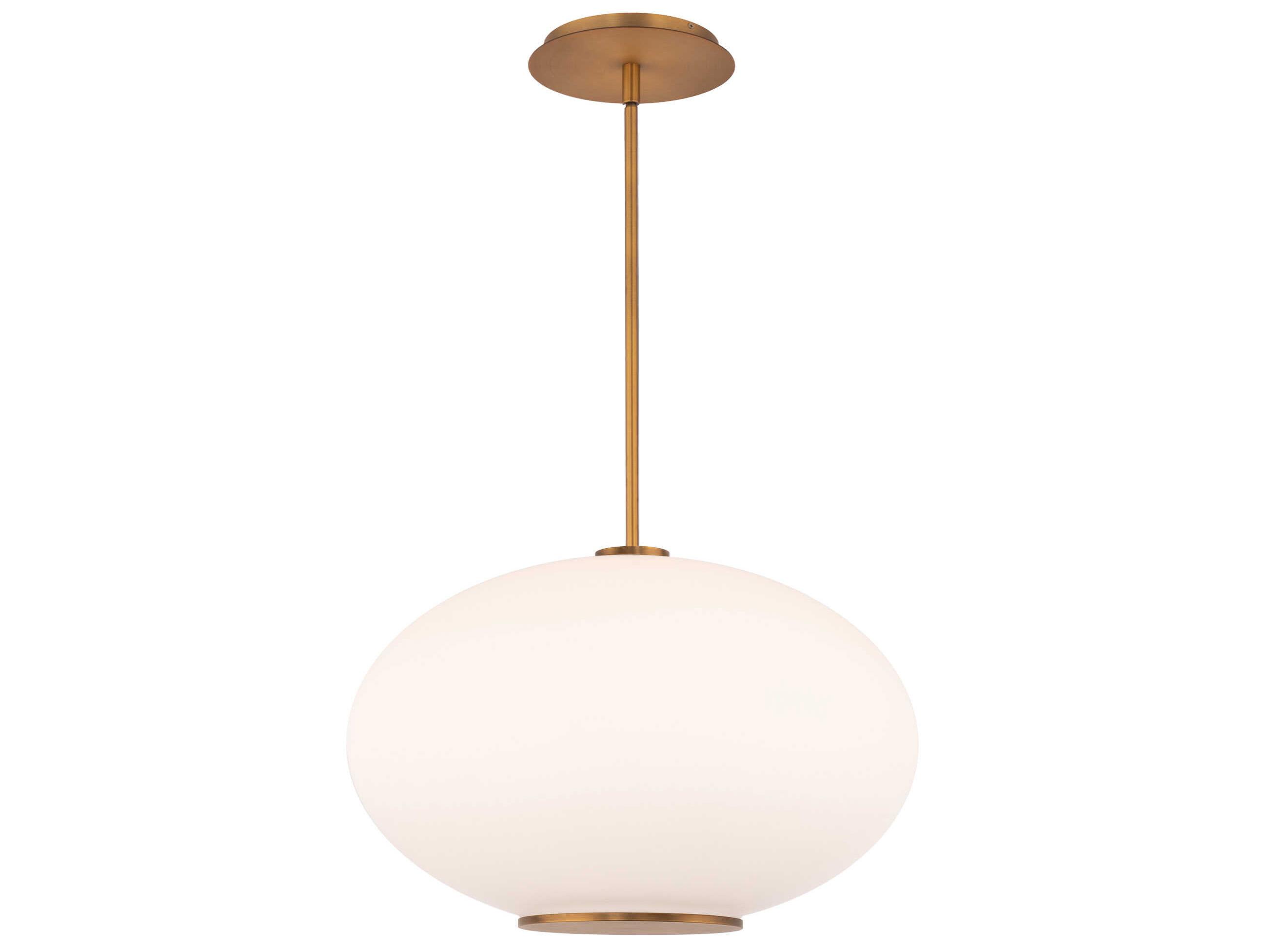 Modern Forms Illusion 1-Light Aged Brass Glass LED Globe Pendant