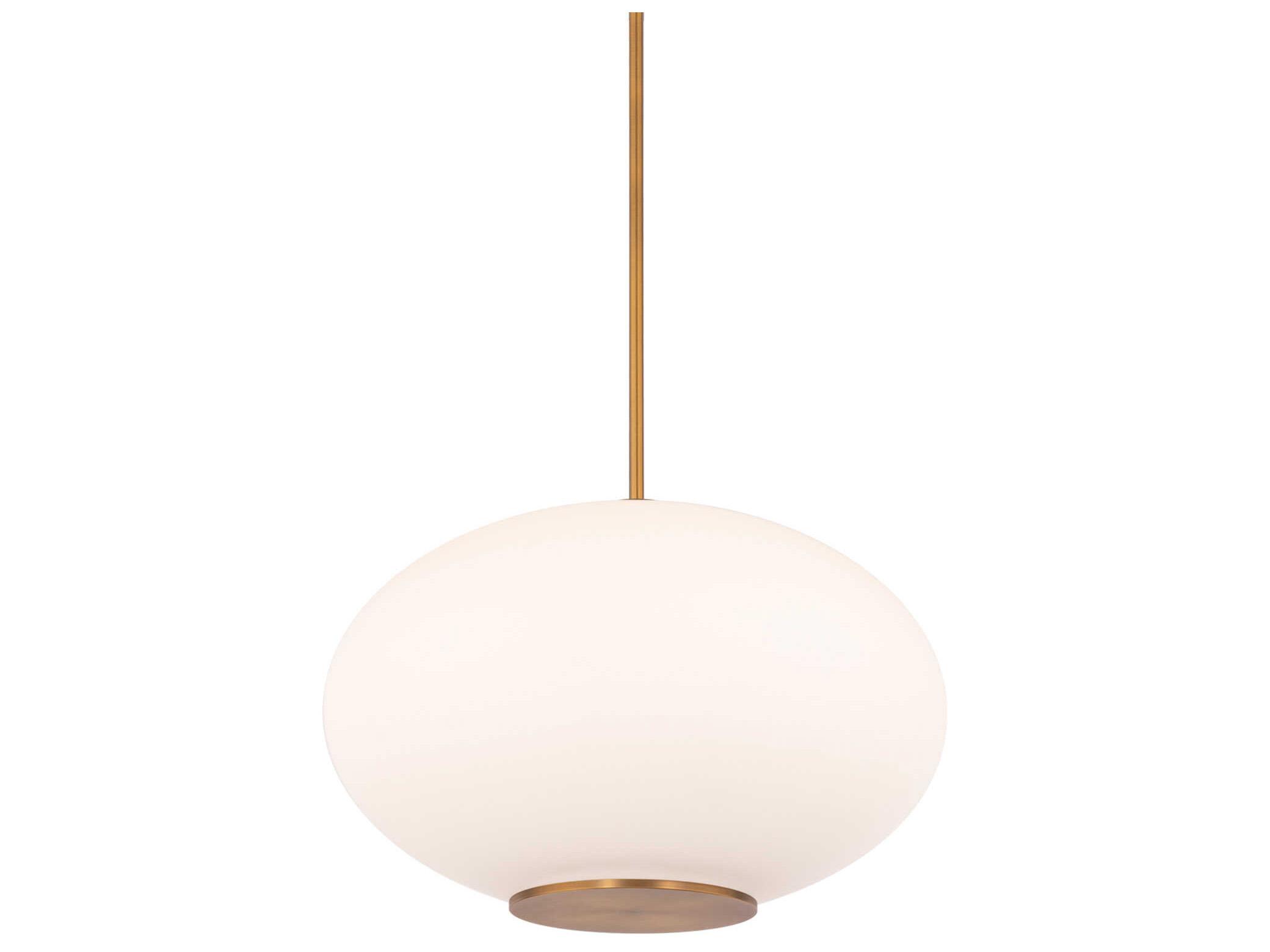 Modern Forms Illusion 1-Light Aged Brass Glass LED Globe Pendant