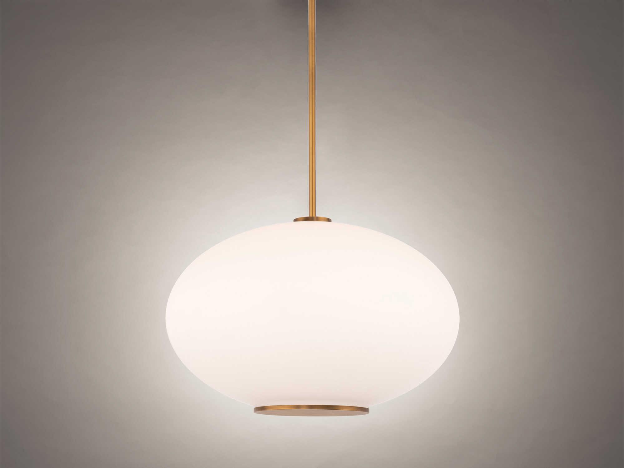 Modern Forms Illusion 1-Light Aged Brass Glass LED Globe Pendant