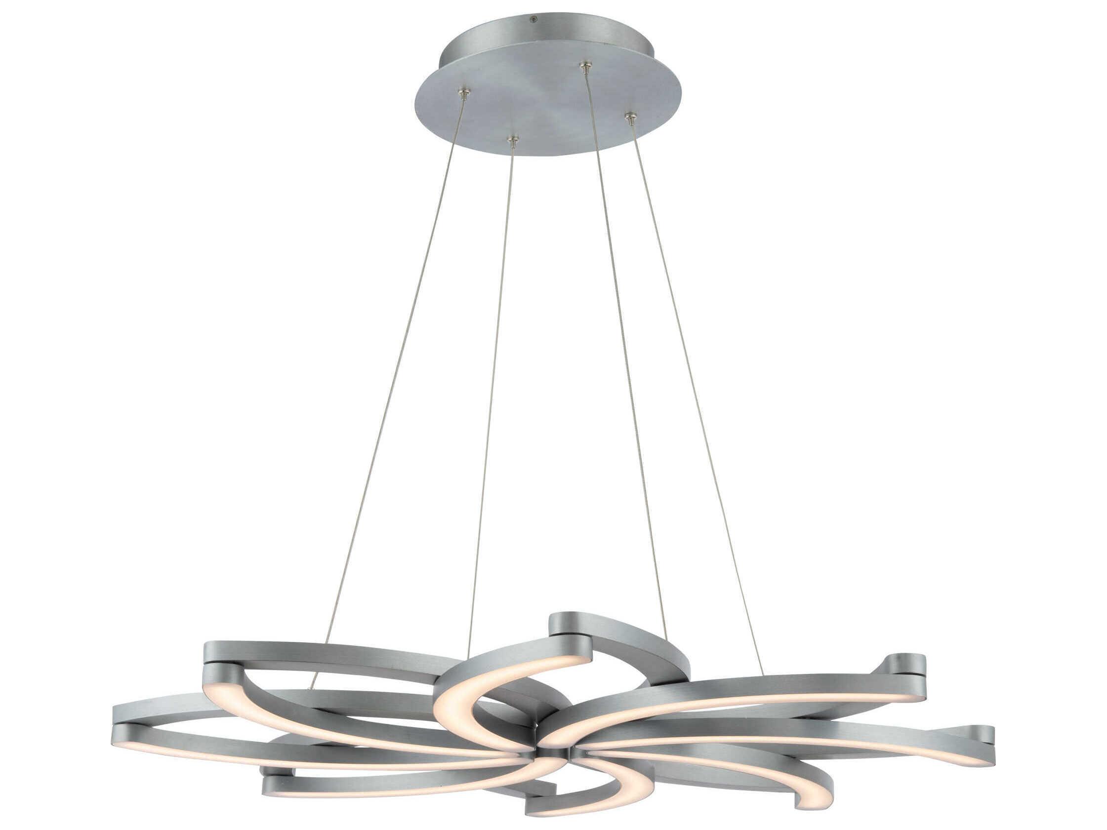 Modern Forms Bloom 1-Light Brushed Aluminum Gray LED Pendant