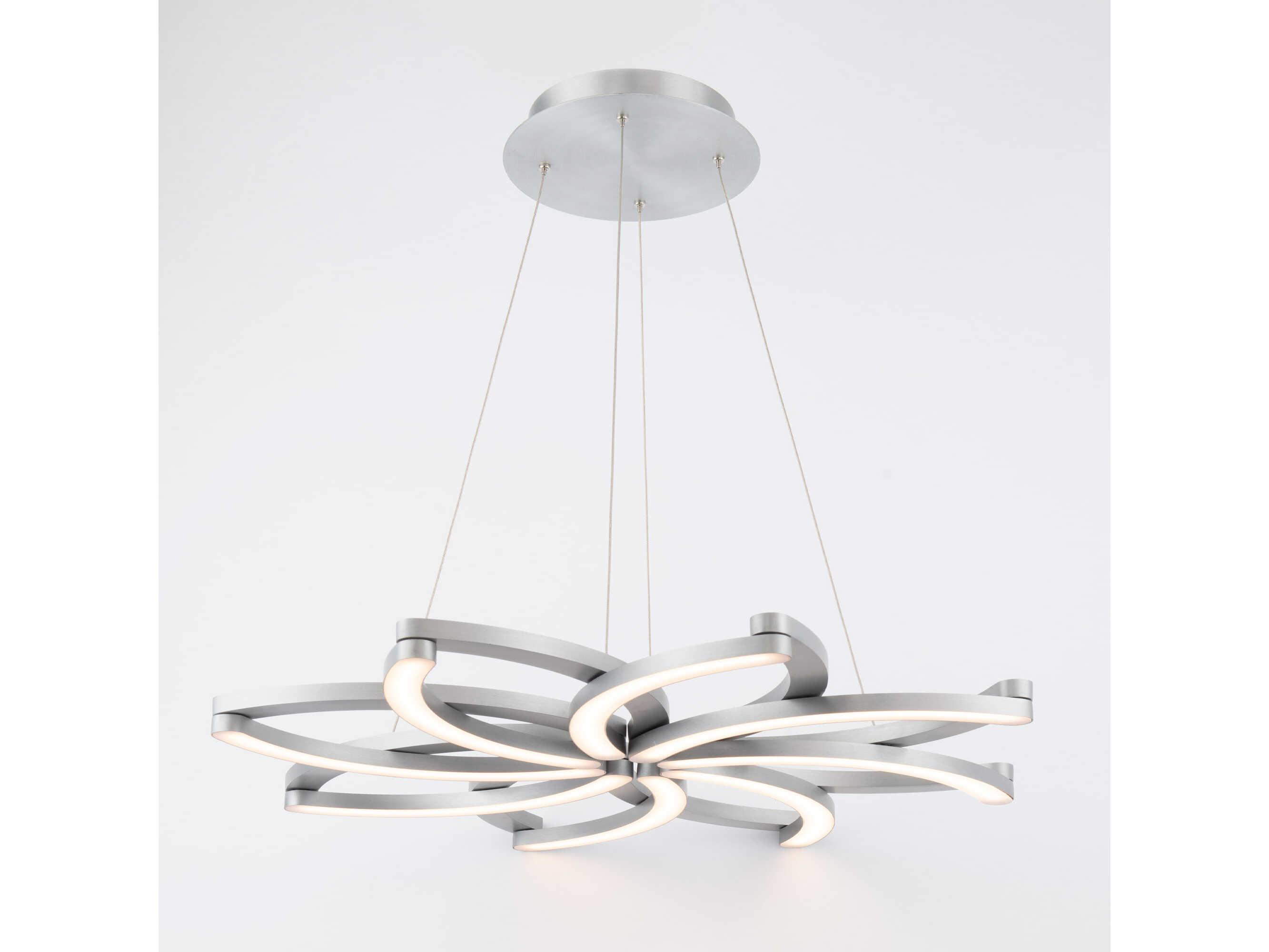 Modern Forms Bloom 1-Light Brushed Aluminum Gray LED Pendant