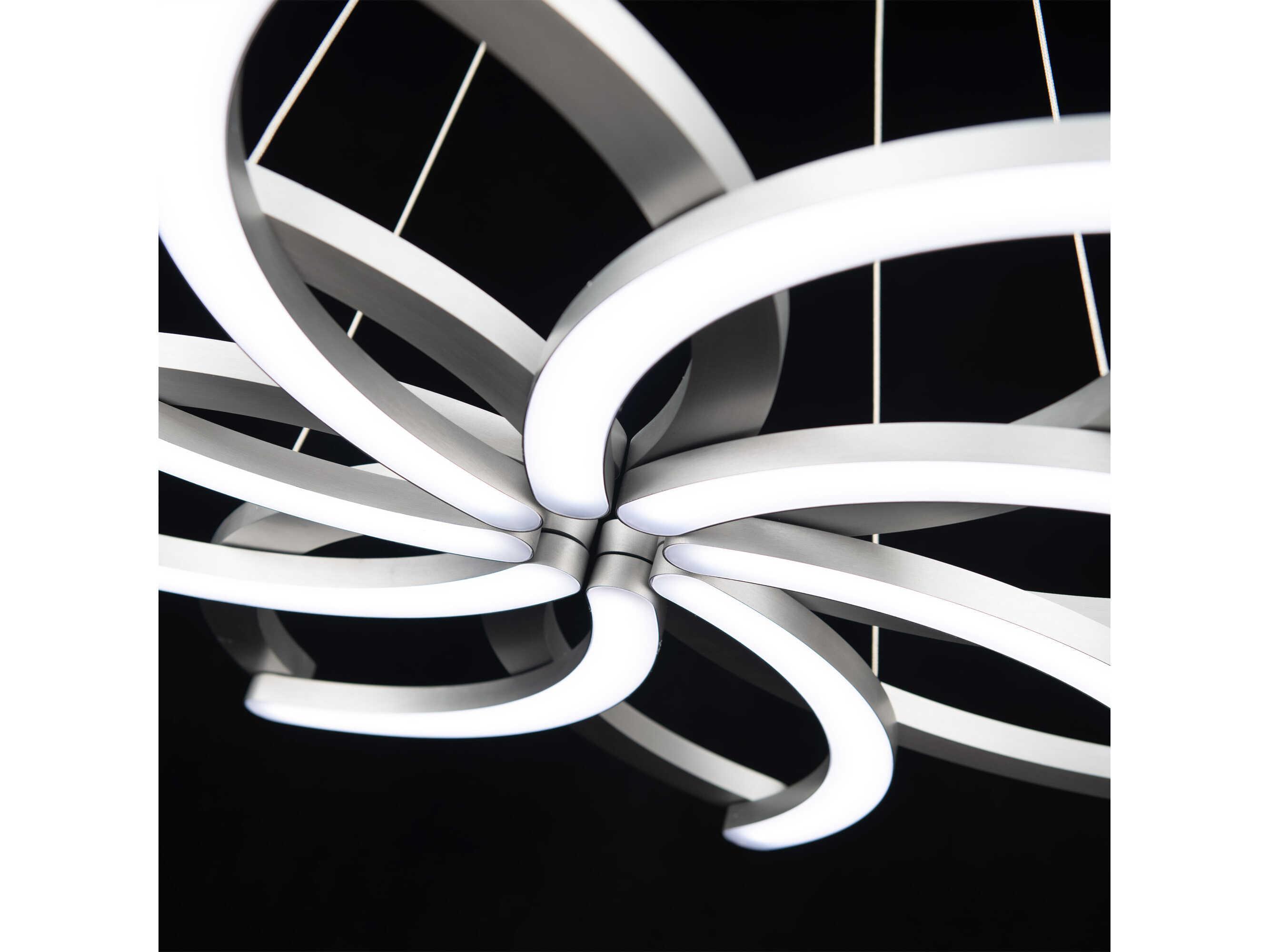 Modern Forms Bloom 1-Light Brushed Aluminum Gray LED Pendant