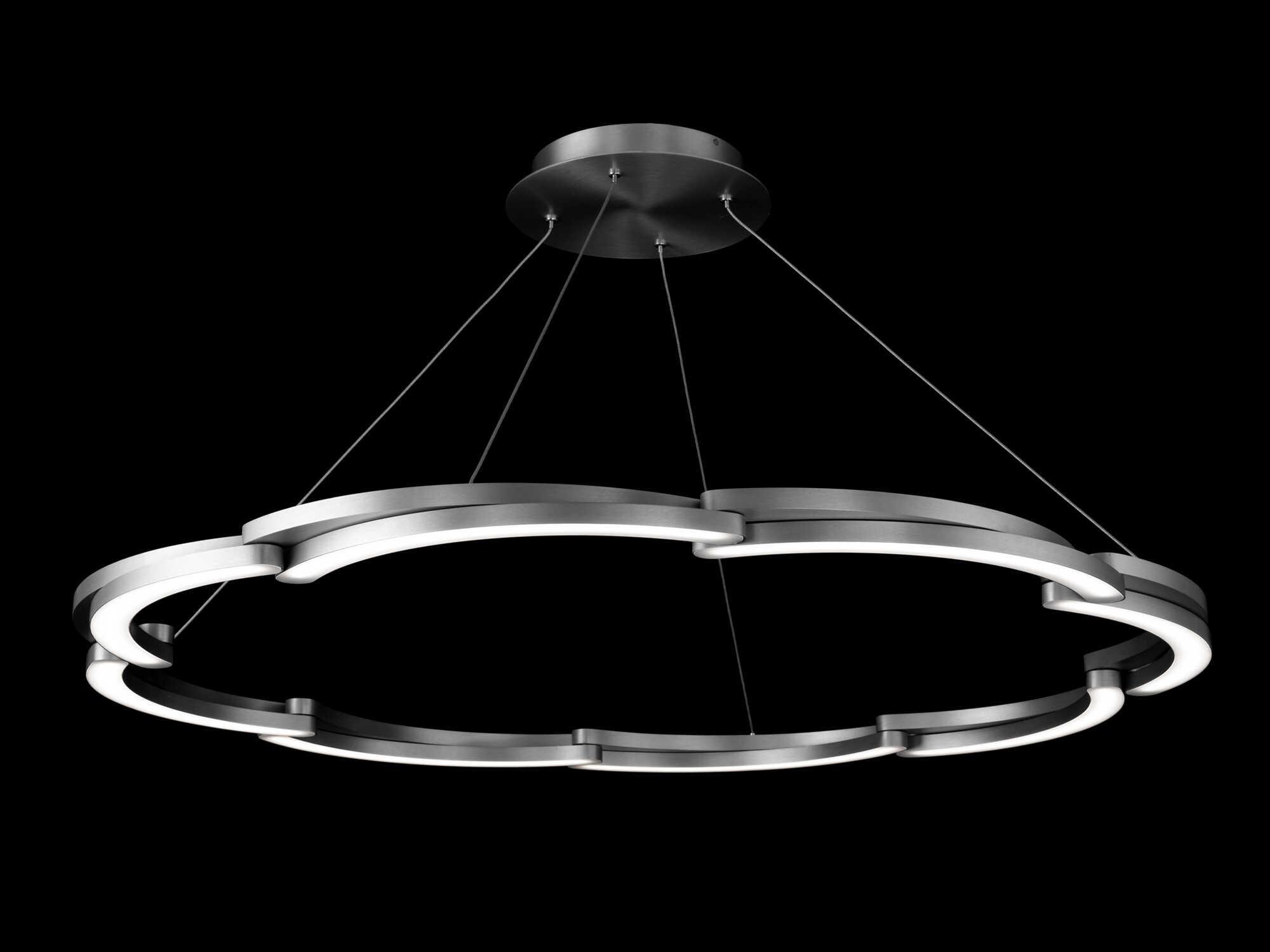 Modern Forms Bloom 1-Light Brushed Aluminum Gray LED Pendant