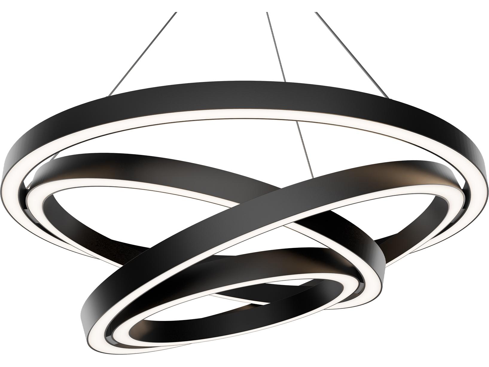 Modern Forms Storm Chaser 1-Light Black Round Pendant