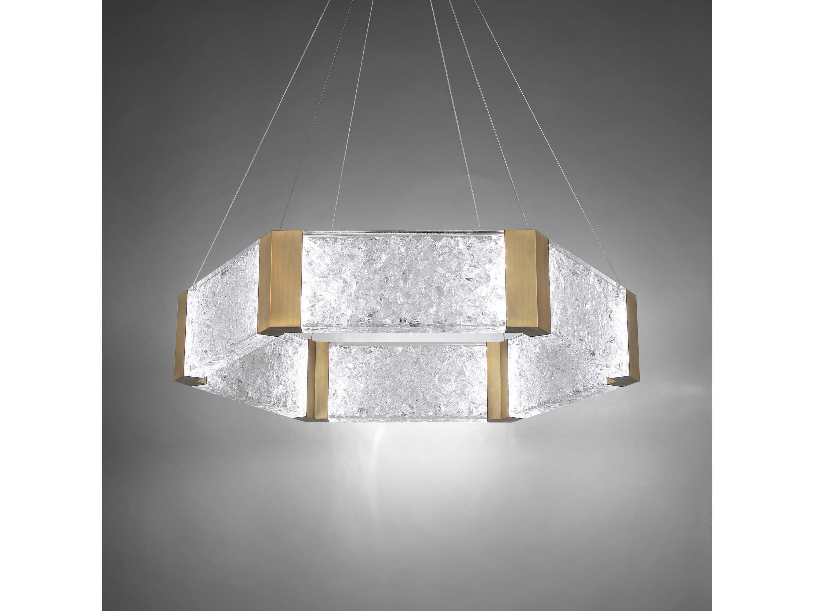 Modern Forms Forever 1-Light Aged Brass Crystal LED Pendant