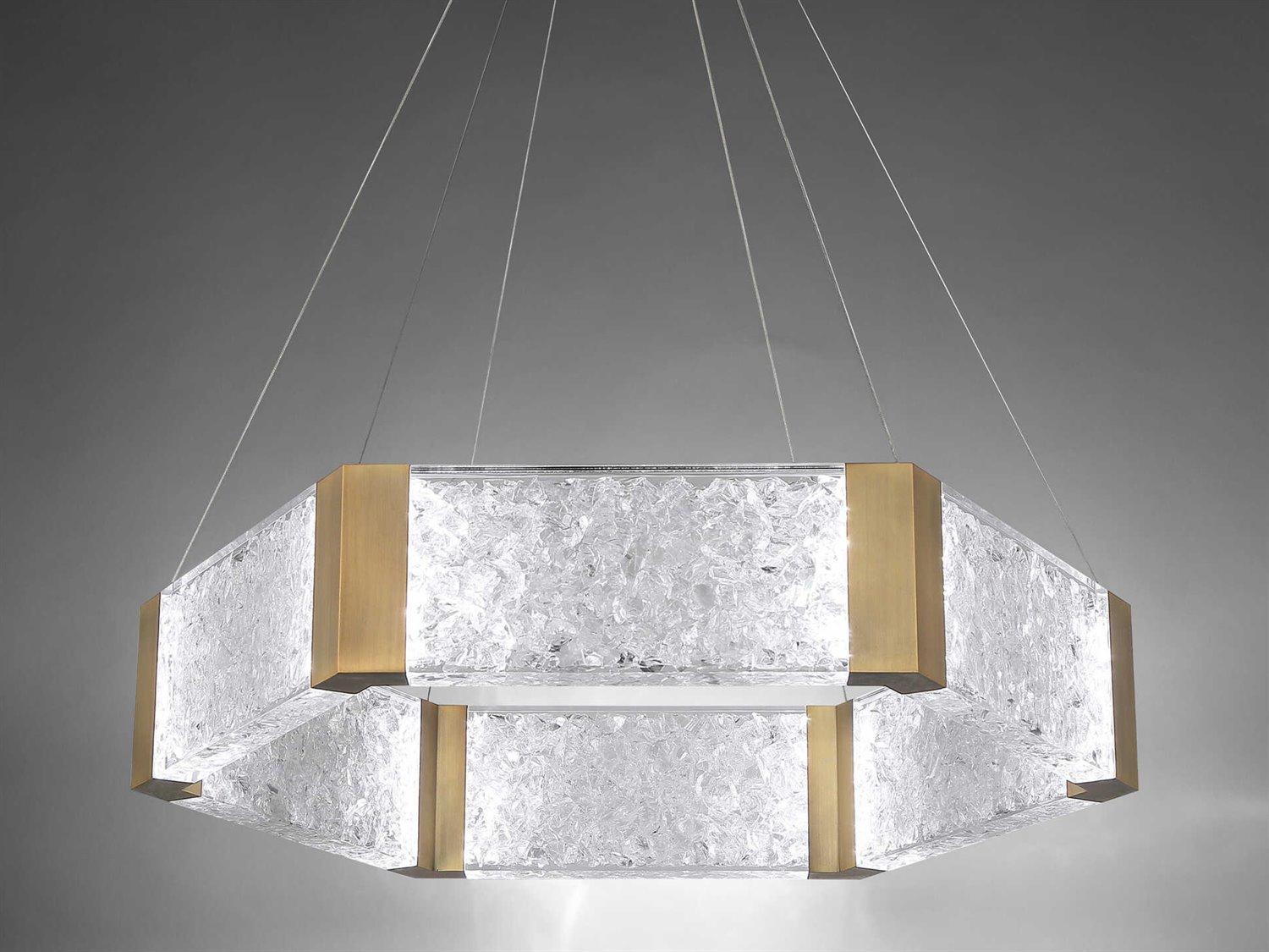 Modern Forms Forever 1-Light Aged Brass Crystal LED Pendant