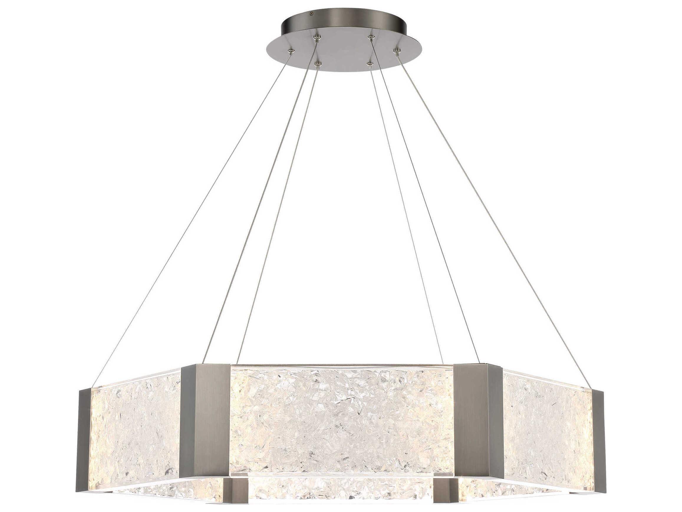 Modern Forms Forever 1-Light Antique Nickel Crystal LED Pendant
