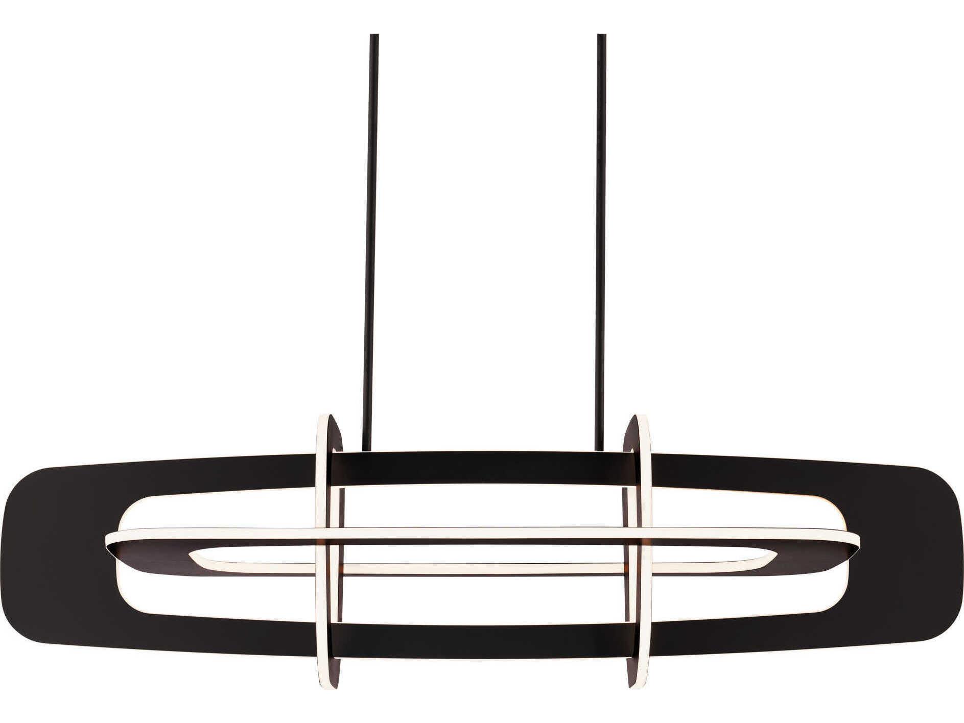 Modern Forms Vesta 8-Light Black LED Linear Island Pendant