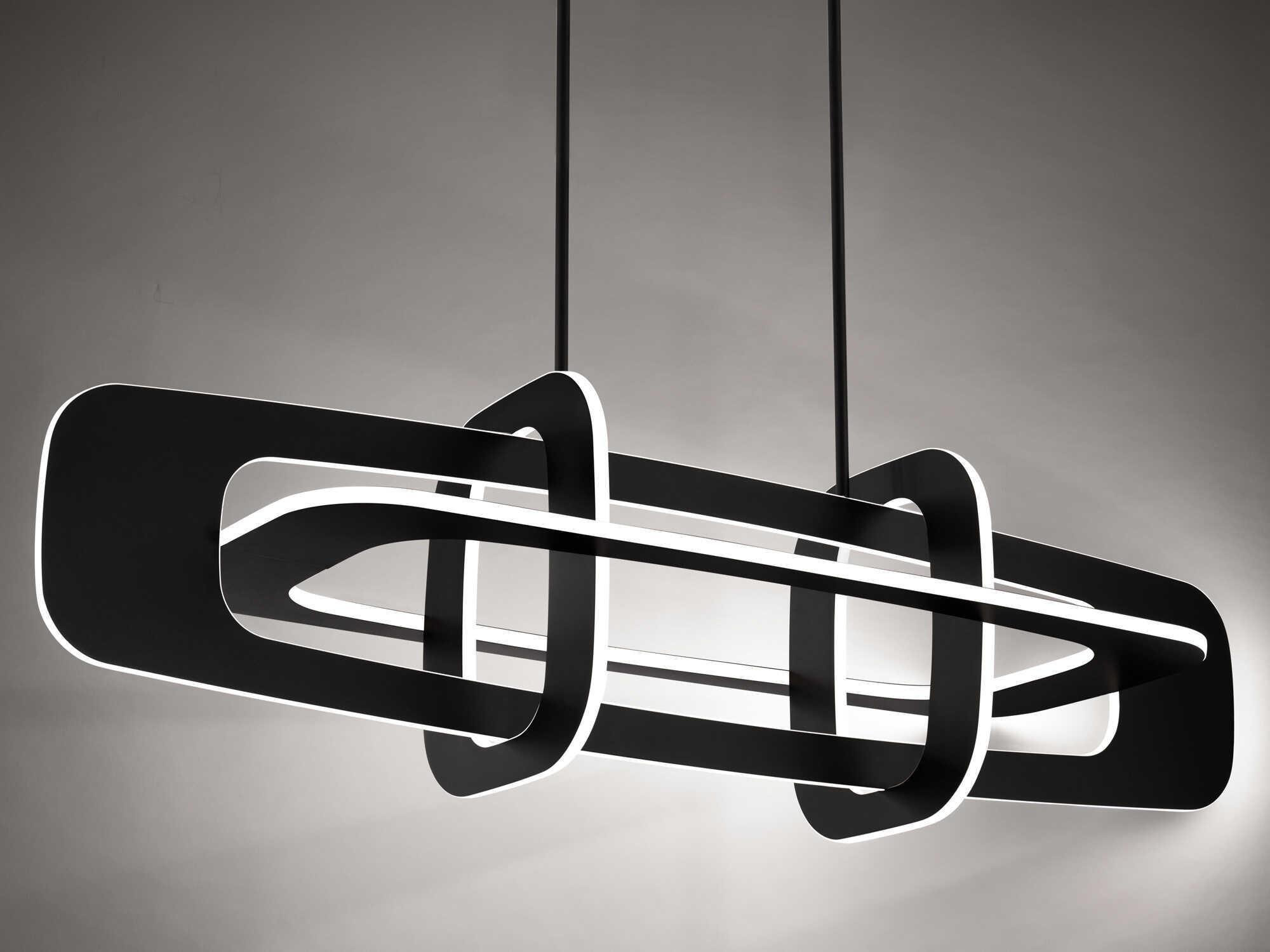 Modern Forms Vesta 8-Light Black LED Linear Island Pendant