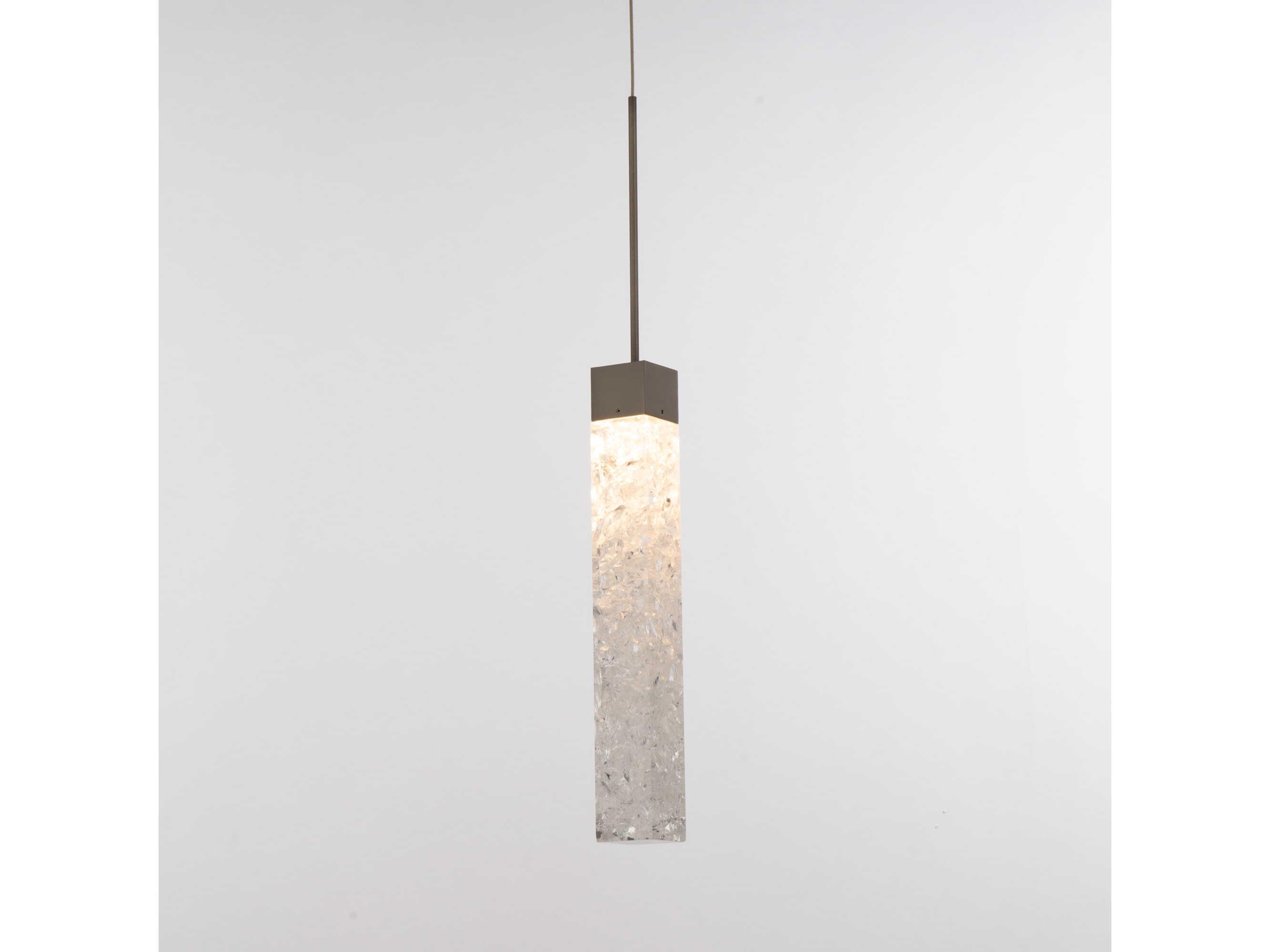 Modern Forms Minx 1-Light Antique Nickel Crystal LED Geometric Mini Pendant