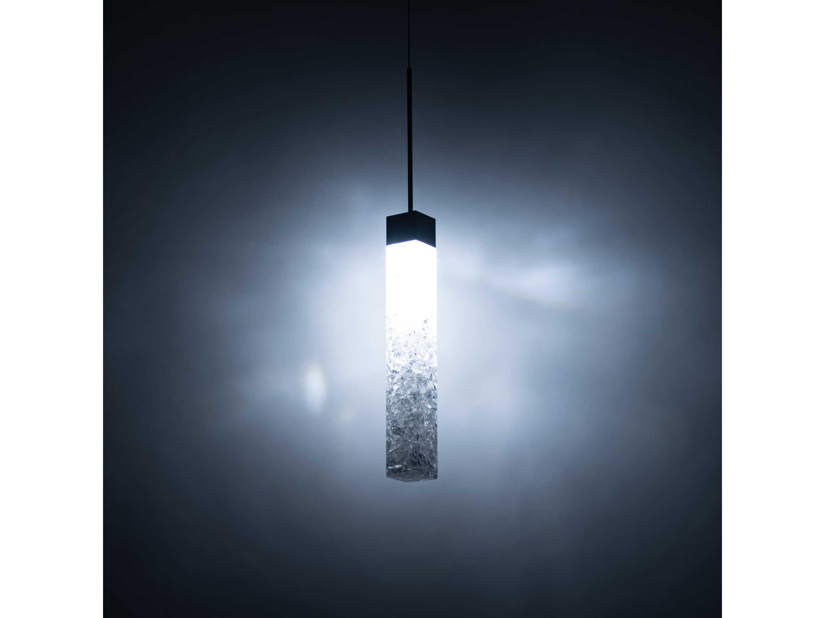 Modern Forms Minx 1-Light Antique Nickel Crystal LED Geometric Mini Pendant