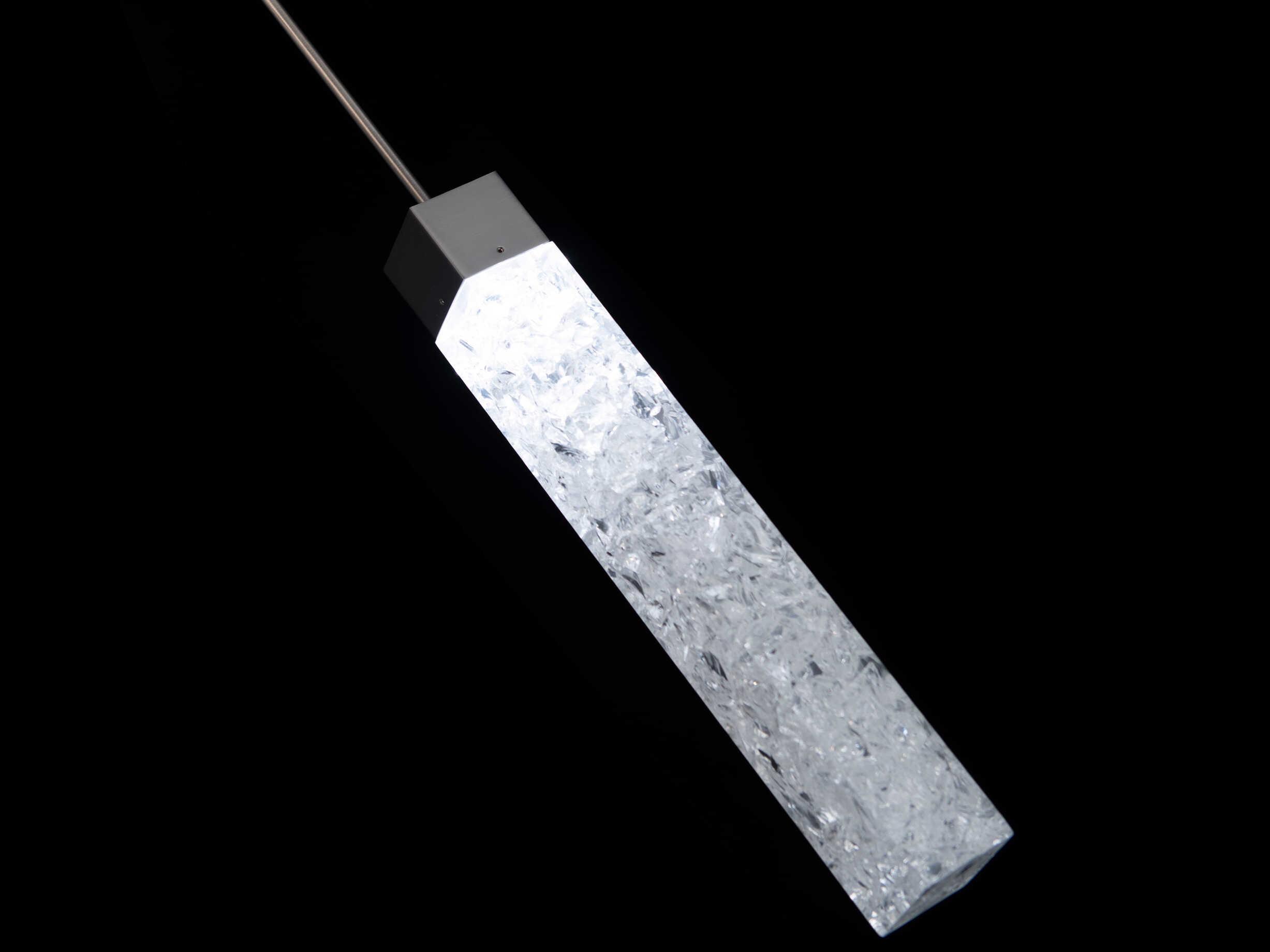 Modern Forms Minx 1-Light Antique Nickel Crystal LED Geometric Mini Pendant