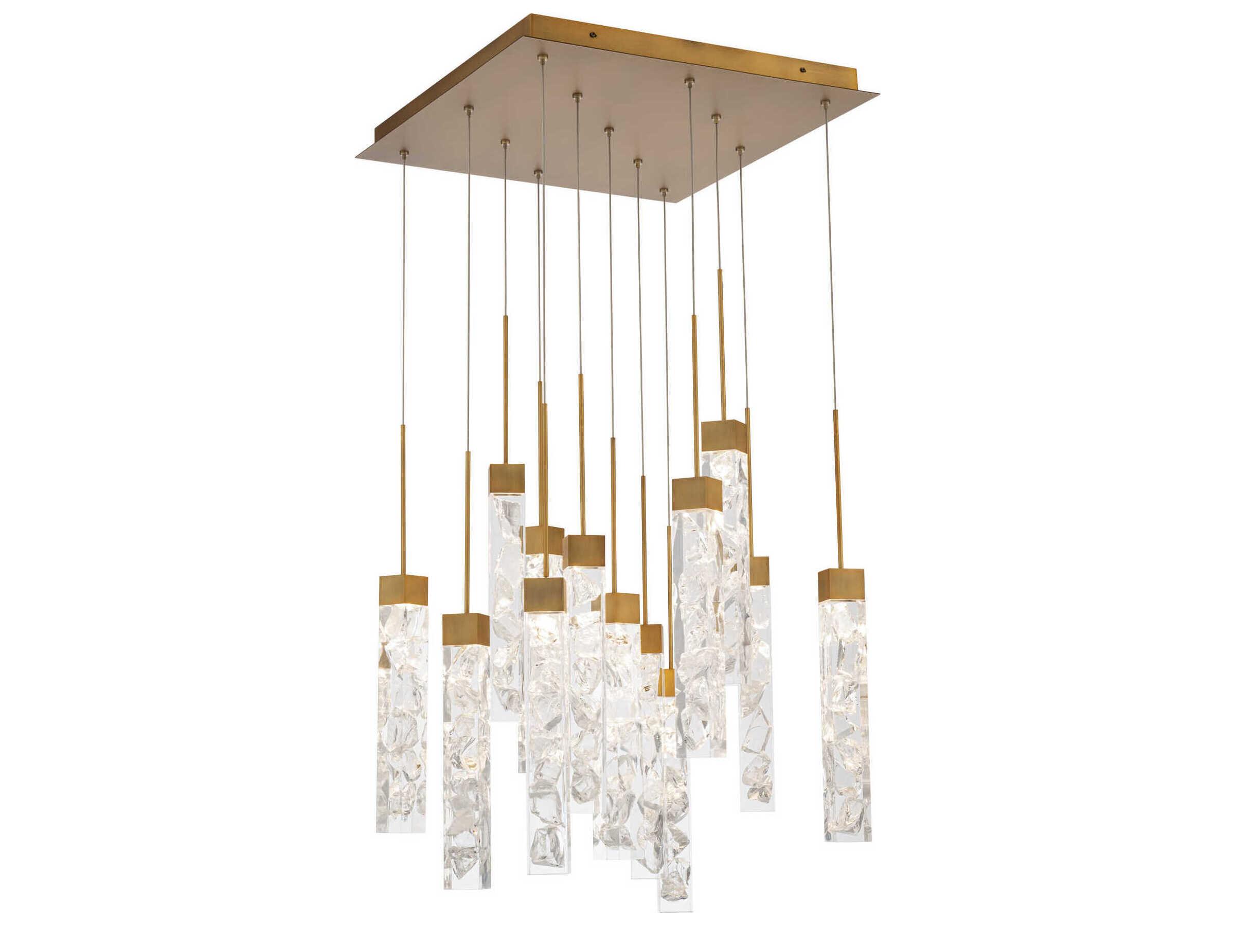Modern Forms Minx 13-Light Aged Brass Linear Pendant