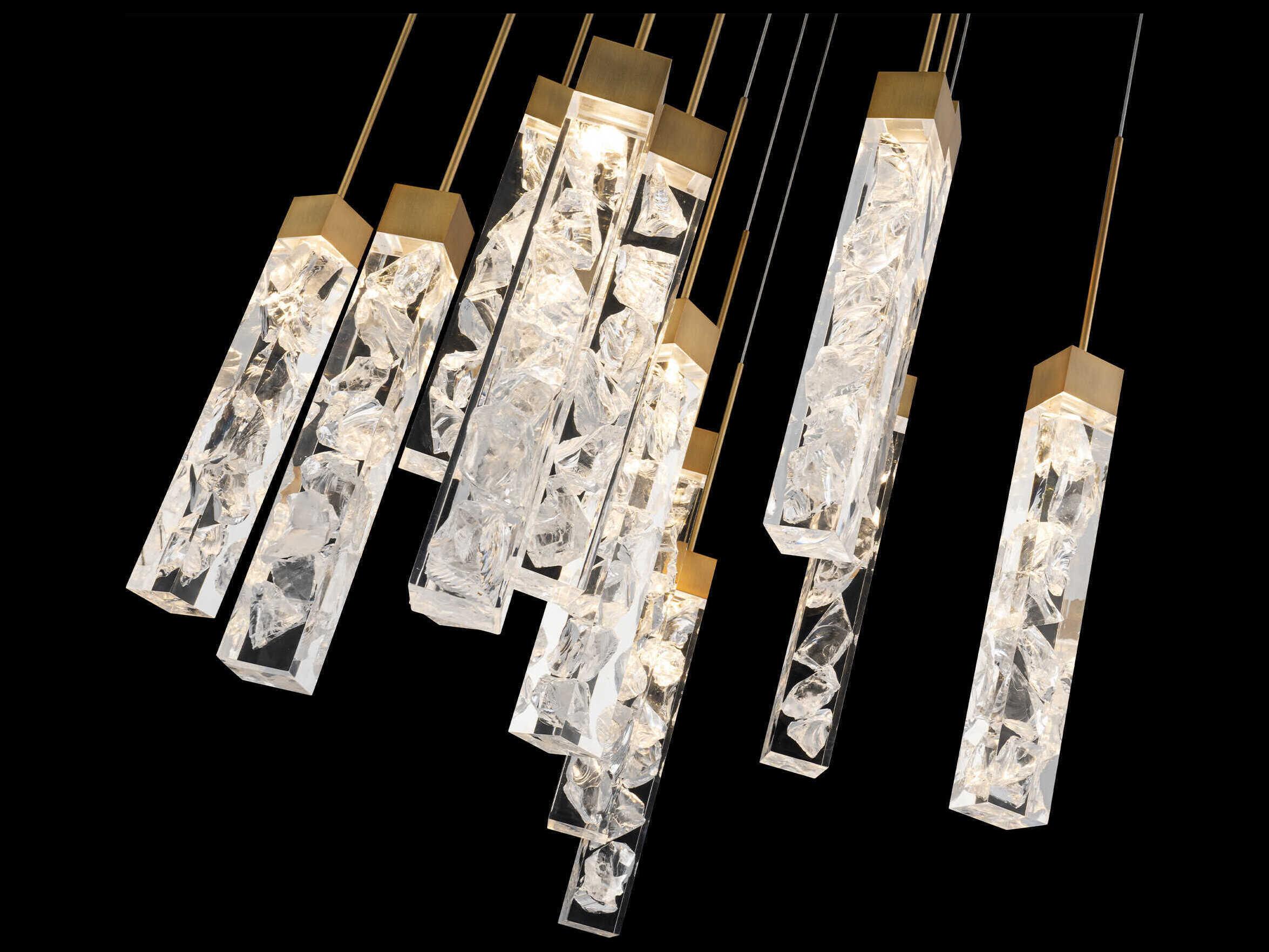 Modern Forms Minx 13-Light Aged Brass Linear Pendant