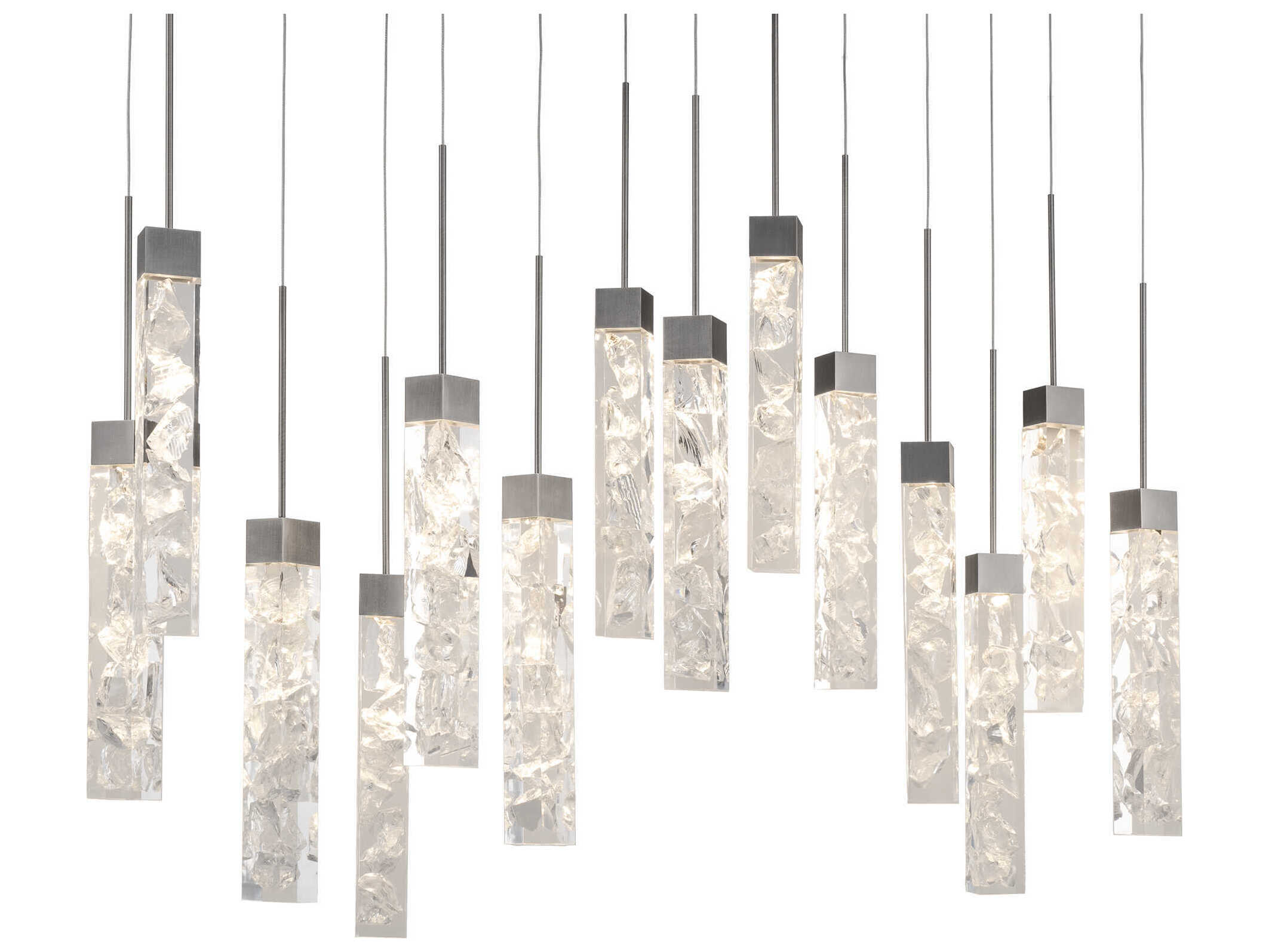 Modern Forms Minx 14-Light Antique Nickel Linear Island Pendant