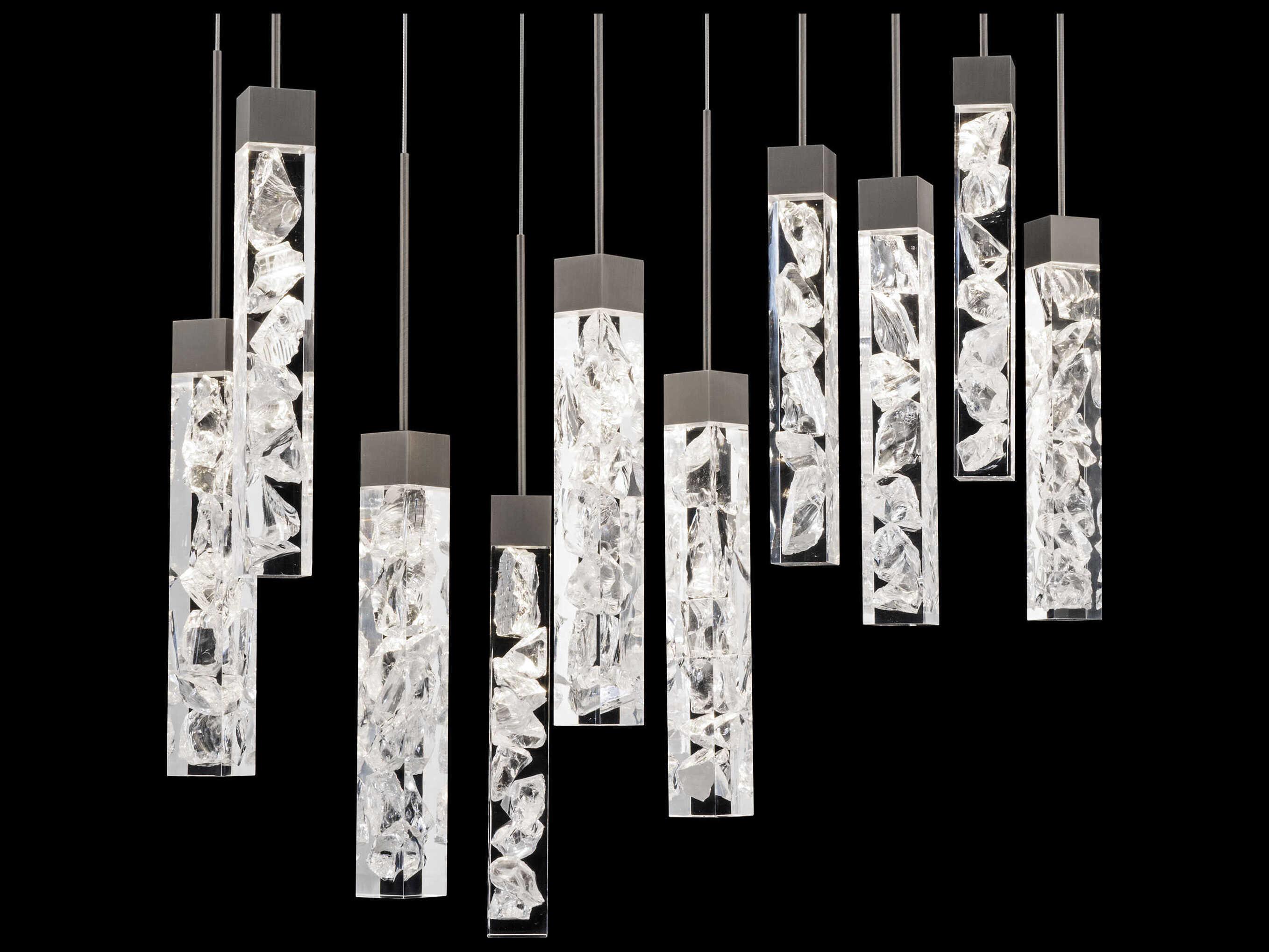 Modern Forms Minx 14-Light Antique Nickel Linear Island Pendant