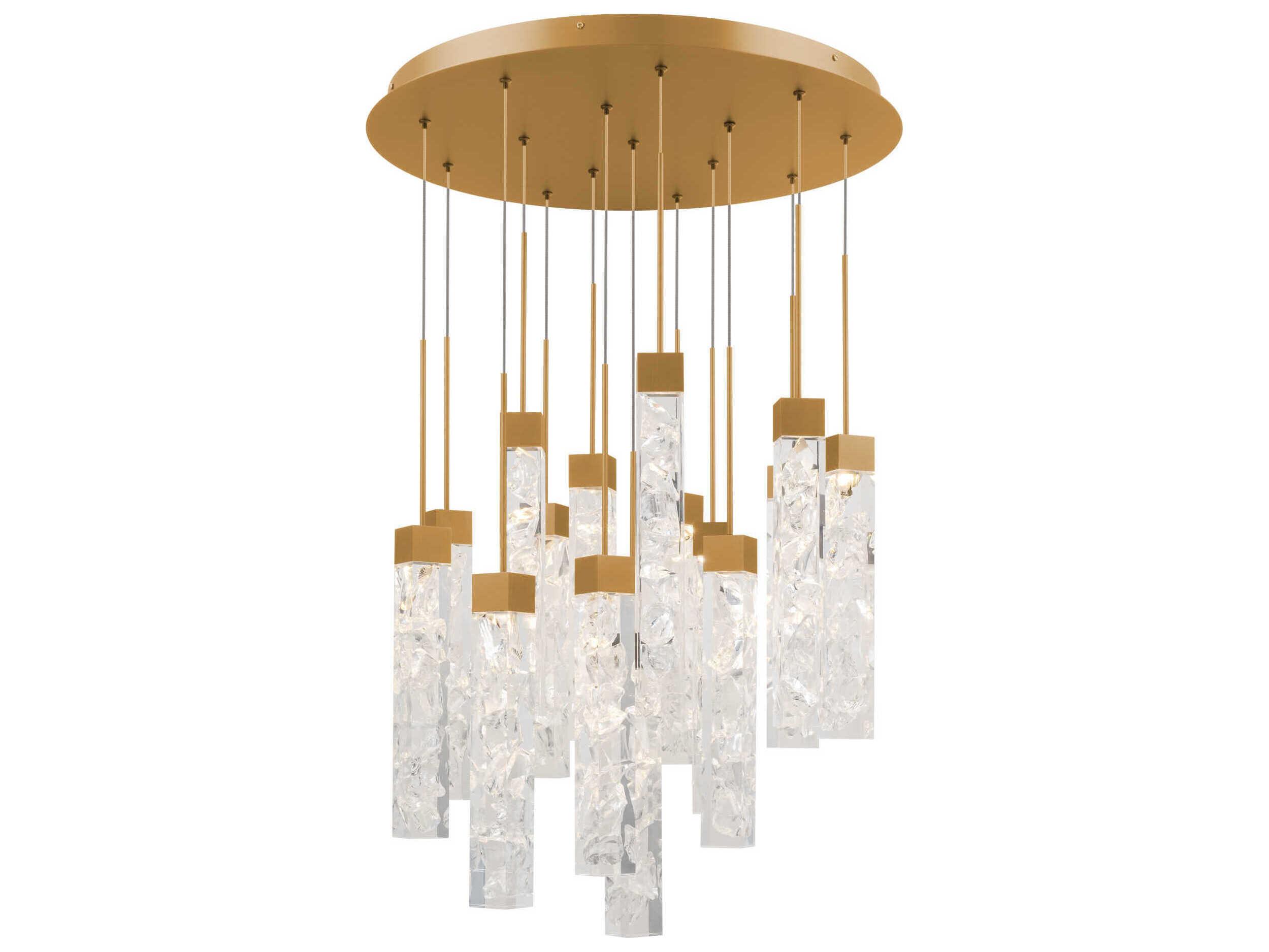 Modern Forms Minx 15-Light Aged Brass Linear Pendant