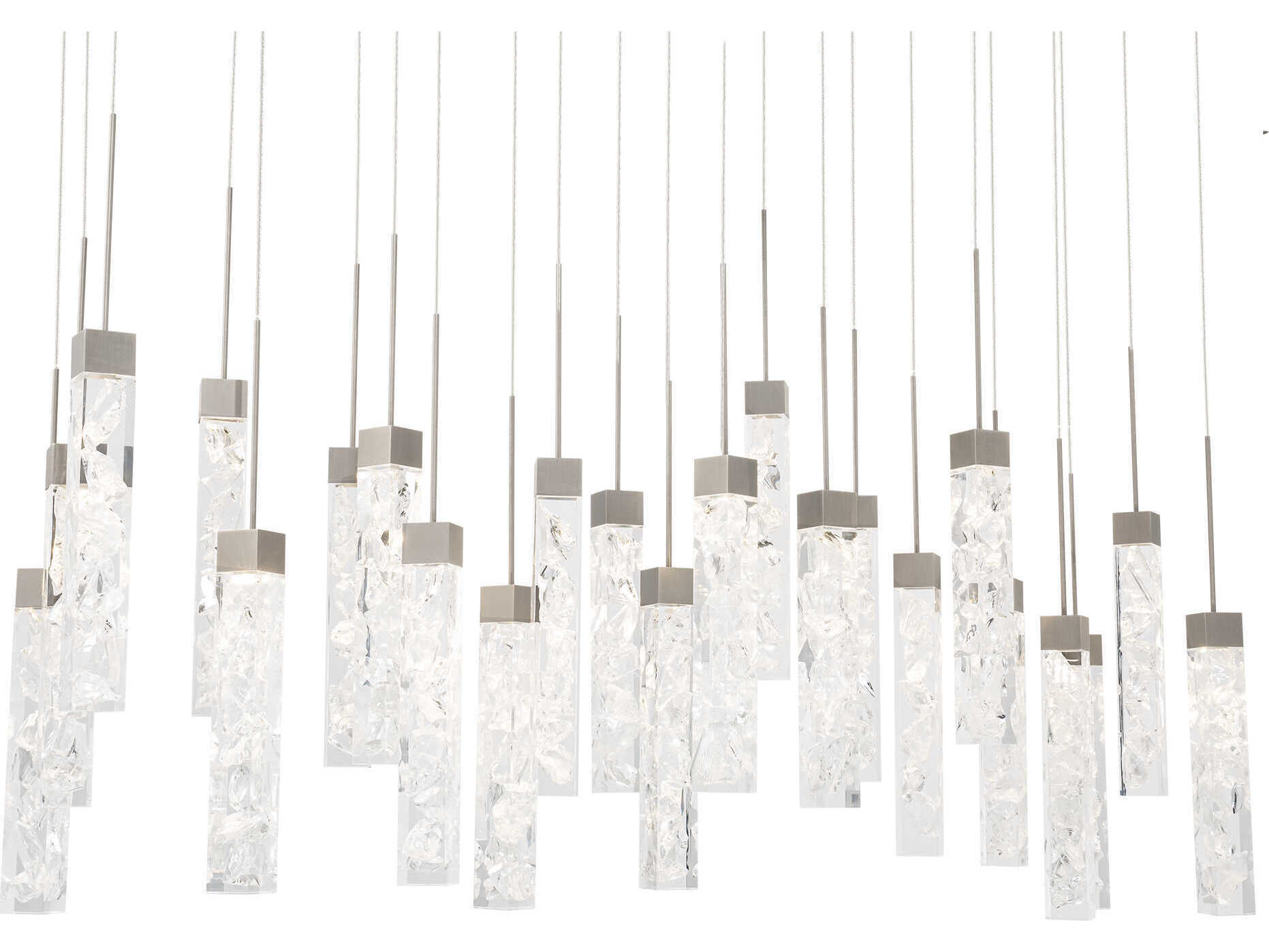 Modern Forms Minx 23-Light Antique Nickel Linear Island Pendant