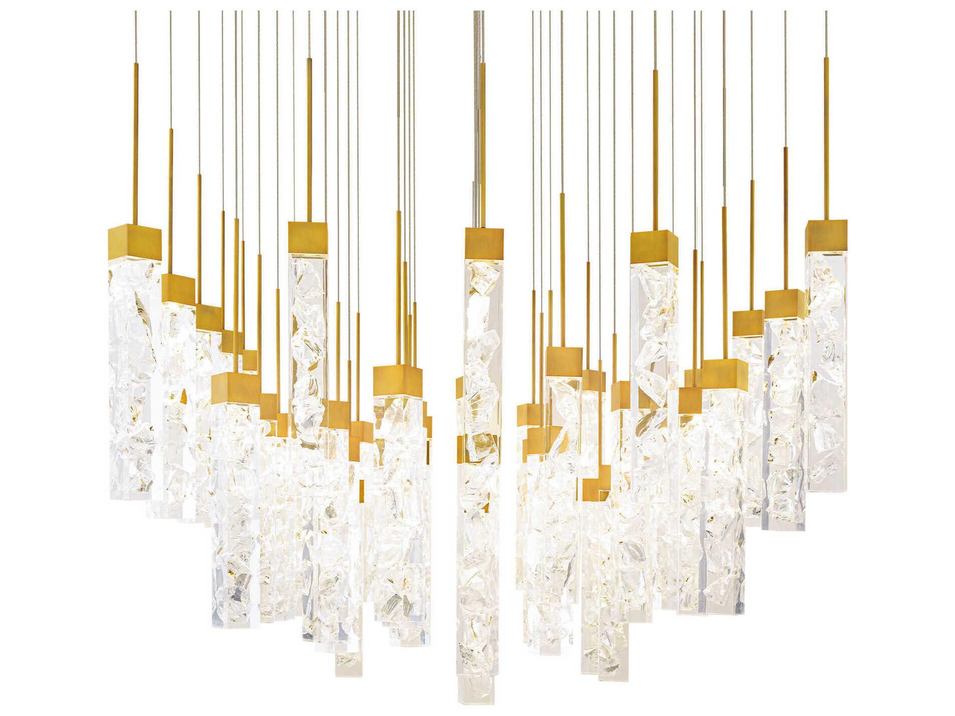 Modern Forms Minx 41-Light Aged Brass Linear Pendant
