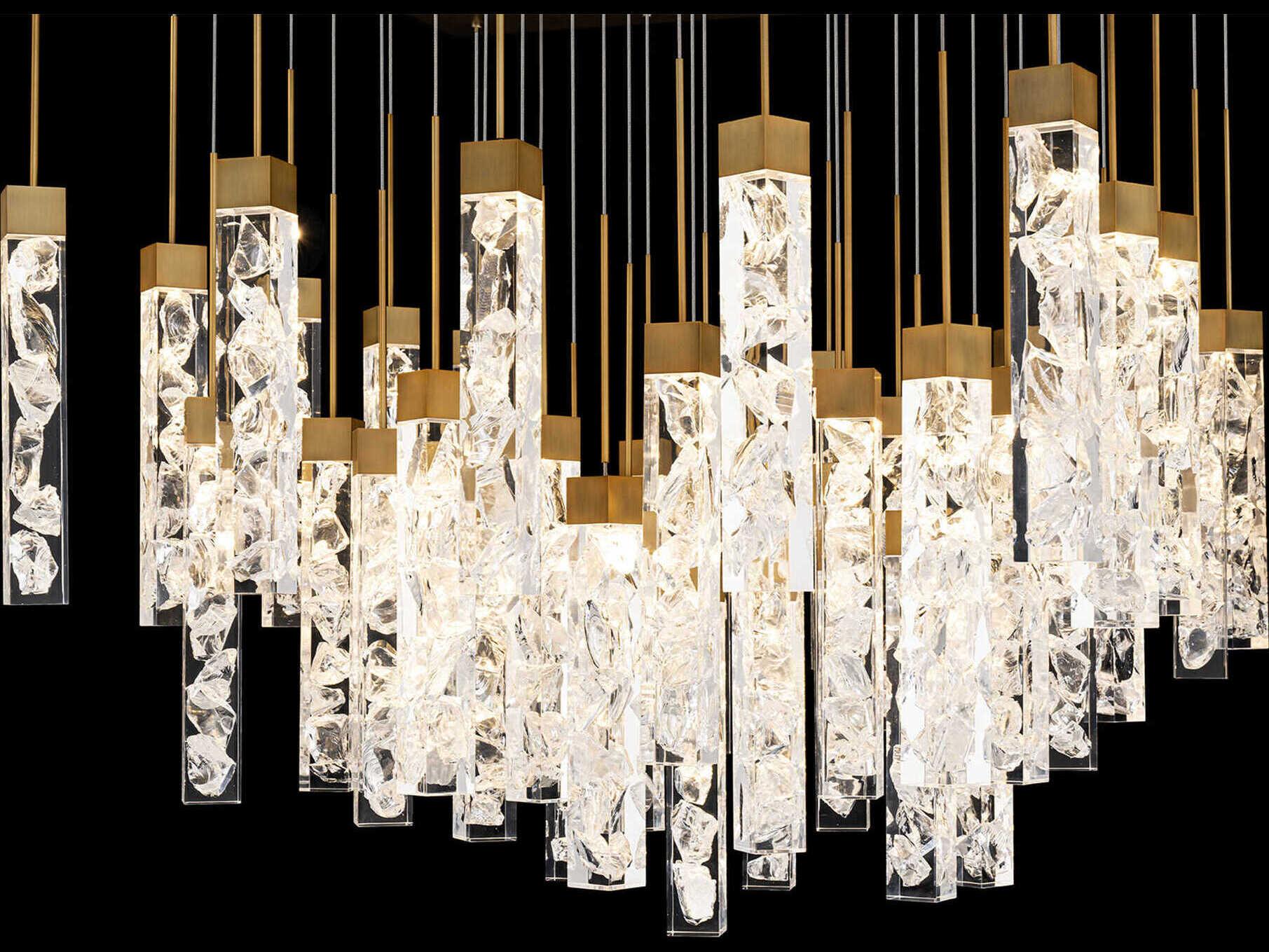 Modern Forms Minx 41-Light Aged Brass Linear Pendant