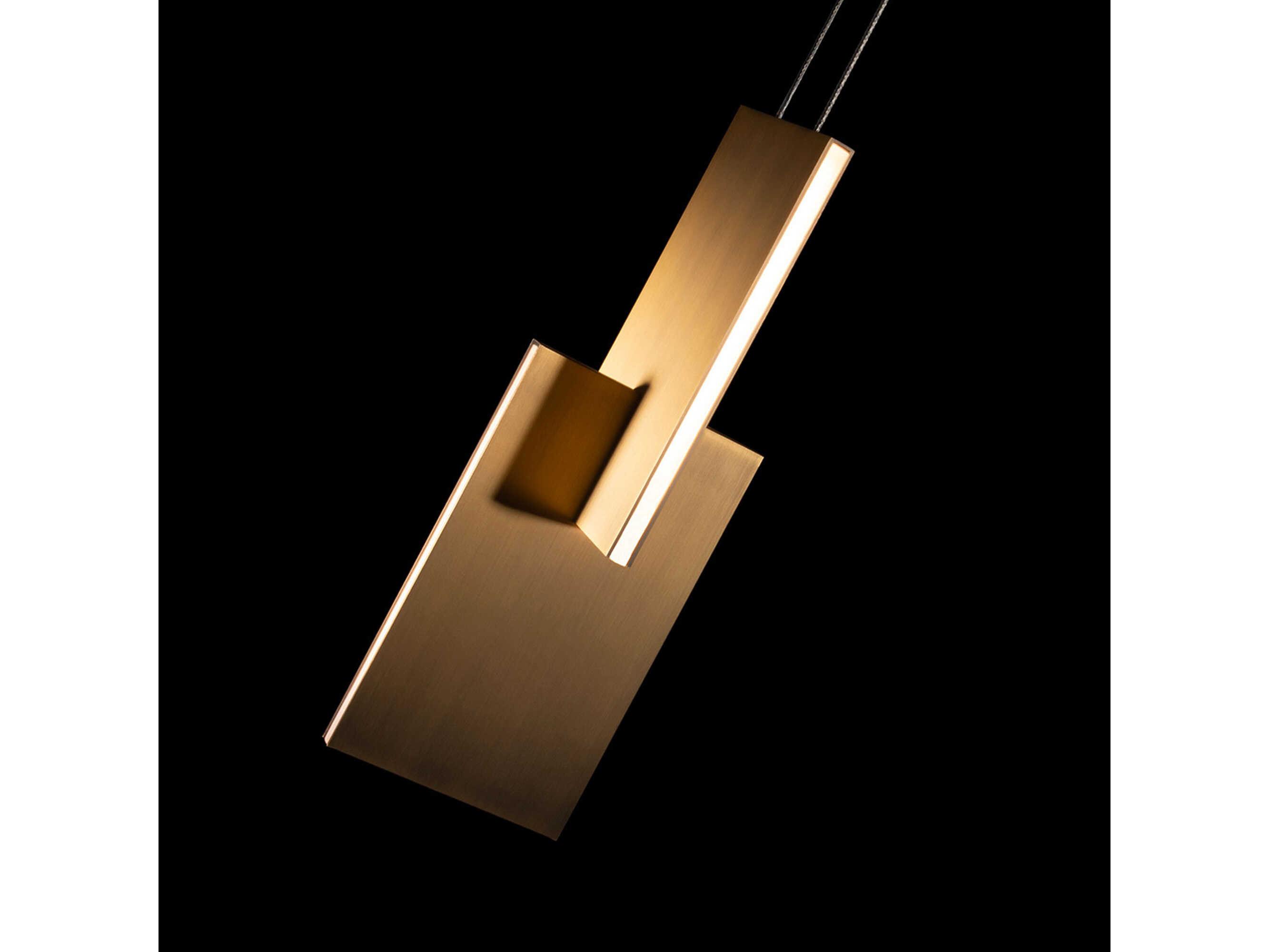 Modern Forms Amari 1-Light Aged Brass LED Geometric Mini Pendant