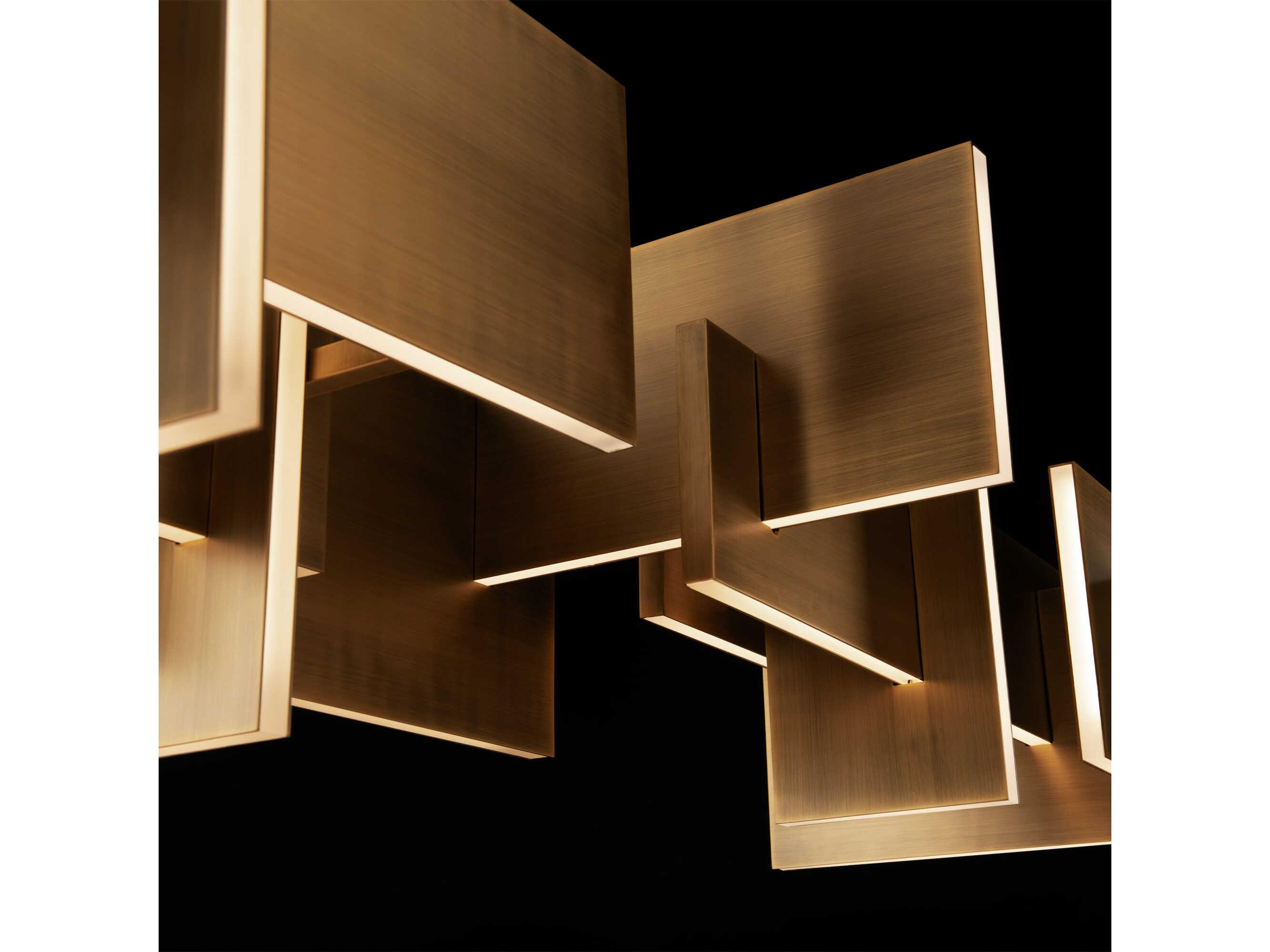 Modern Forms Amari 1-Light Aged Brass LED Geometric Island Pendant