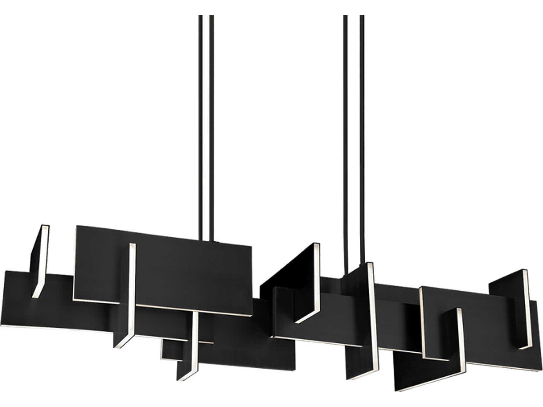 Modern Forms Amari 1-Light Black LED Geometric Island Pendant
