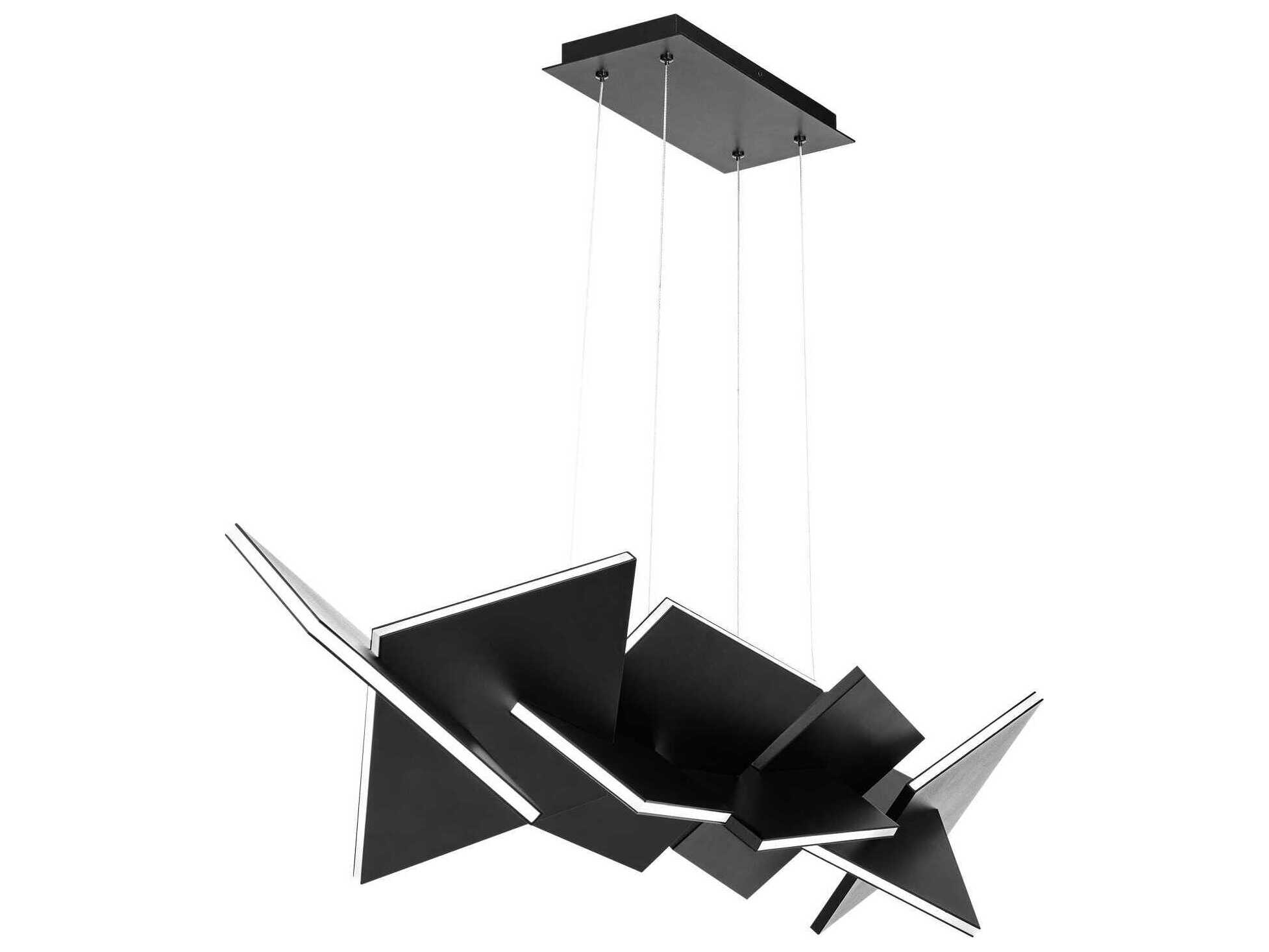 Modern Forms Konstruct 1-Light Black LED Linear Island Pendant