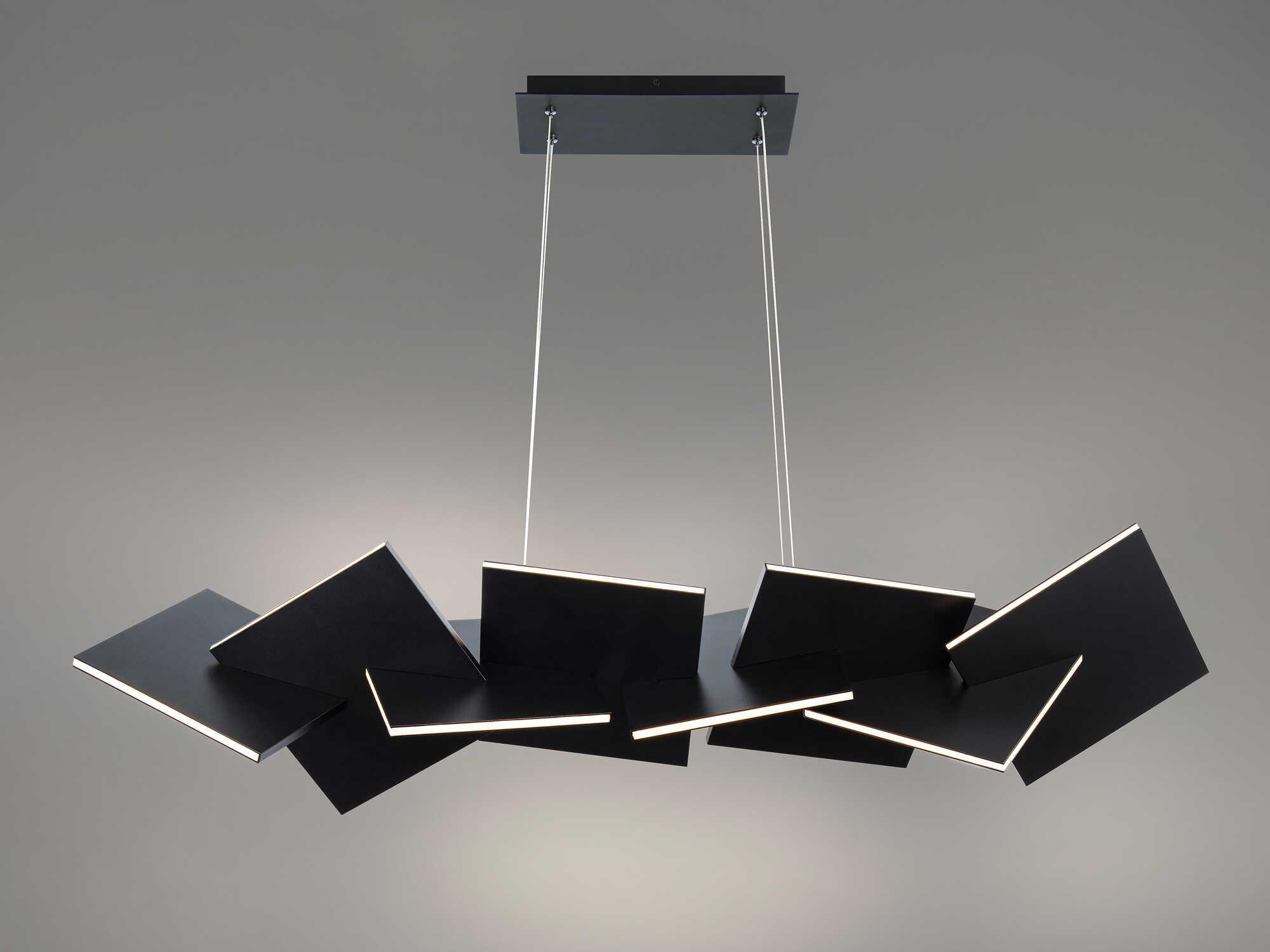 Modern Forms Konstruct 1-Light Black LED Linear Island Pendant