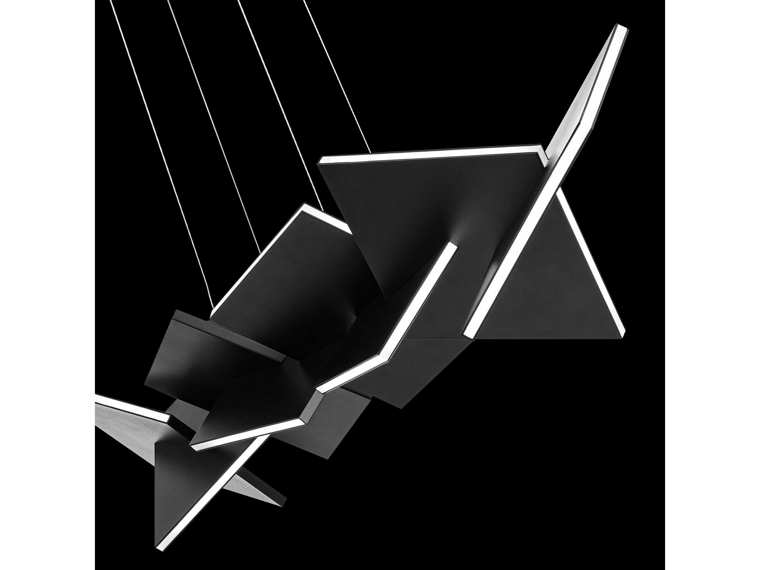 Modern Forms Konstruct 1-Light Black LED Linear Island Pendant