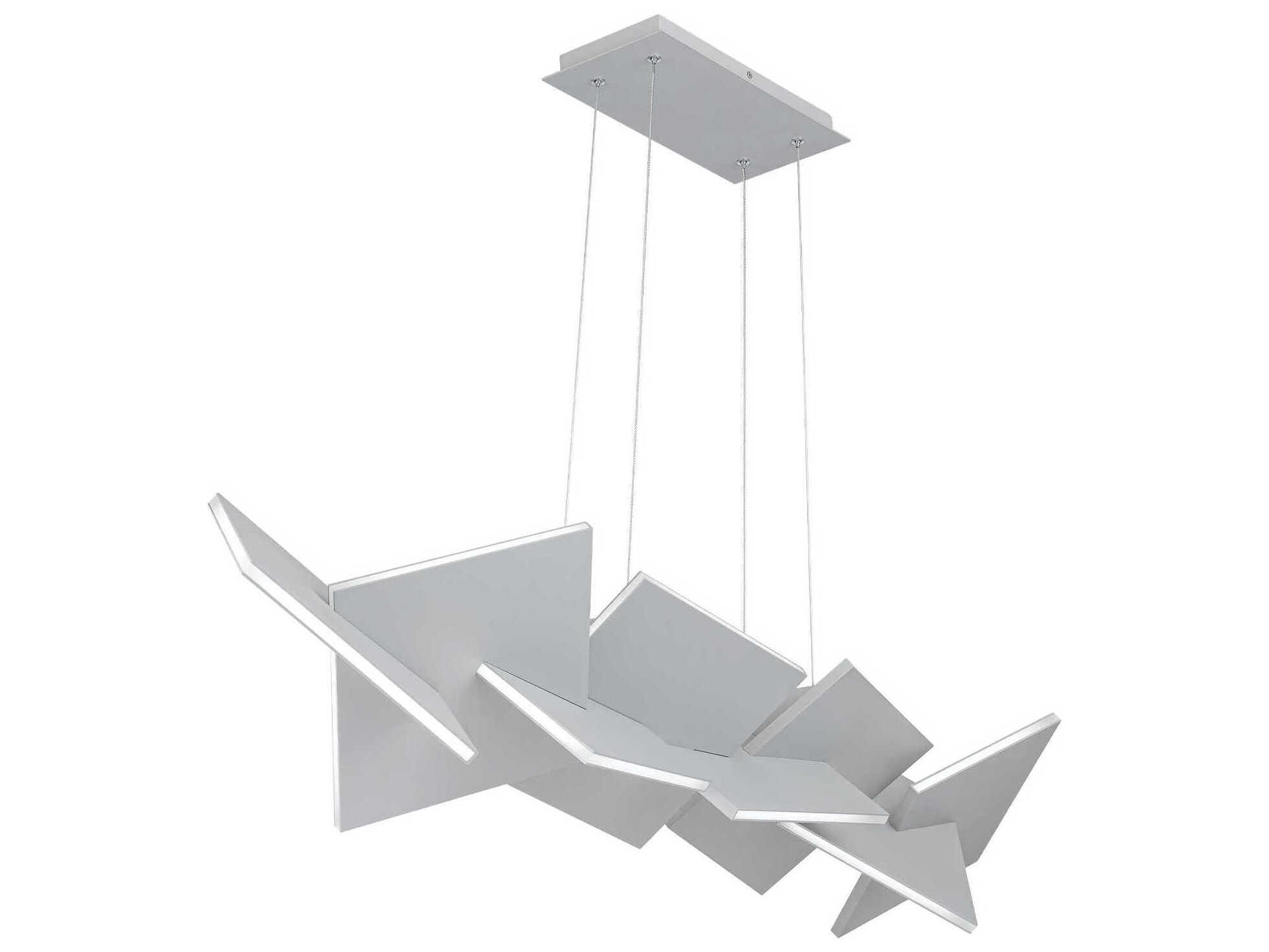 Modern Forms Konstruct 1-Light Titanium Gray LED Linear Island Pendant