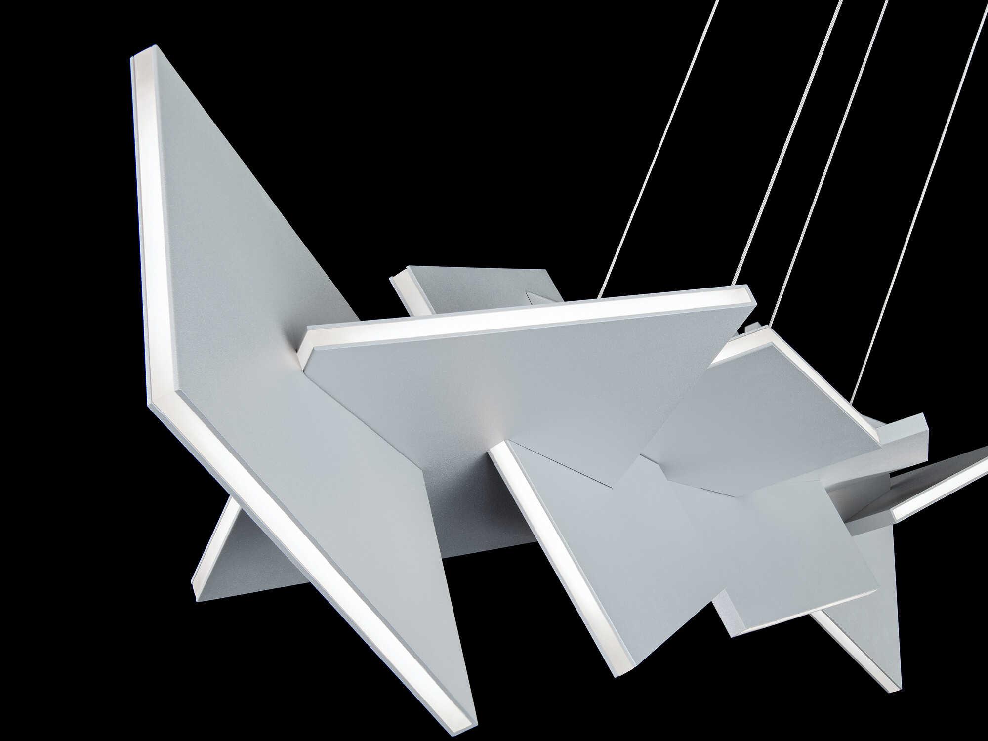 Modern Forms Konstruct 1-Light Titanium Gray LED Linear Island Pendant