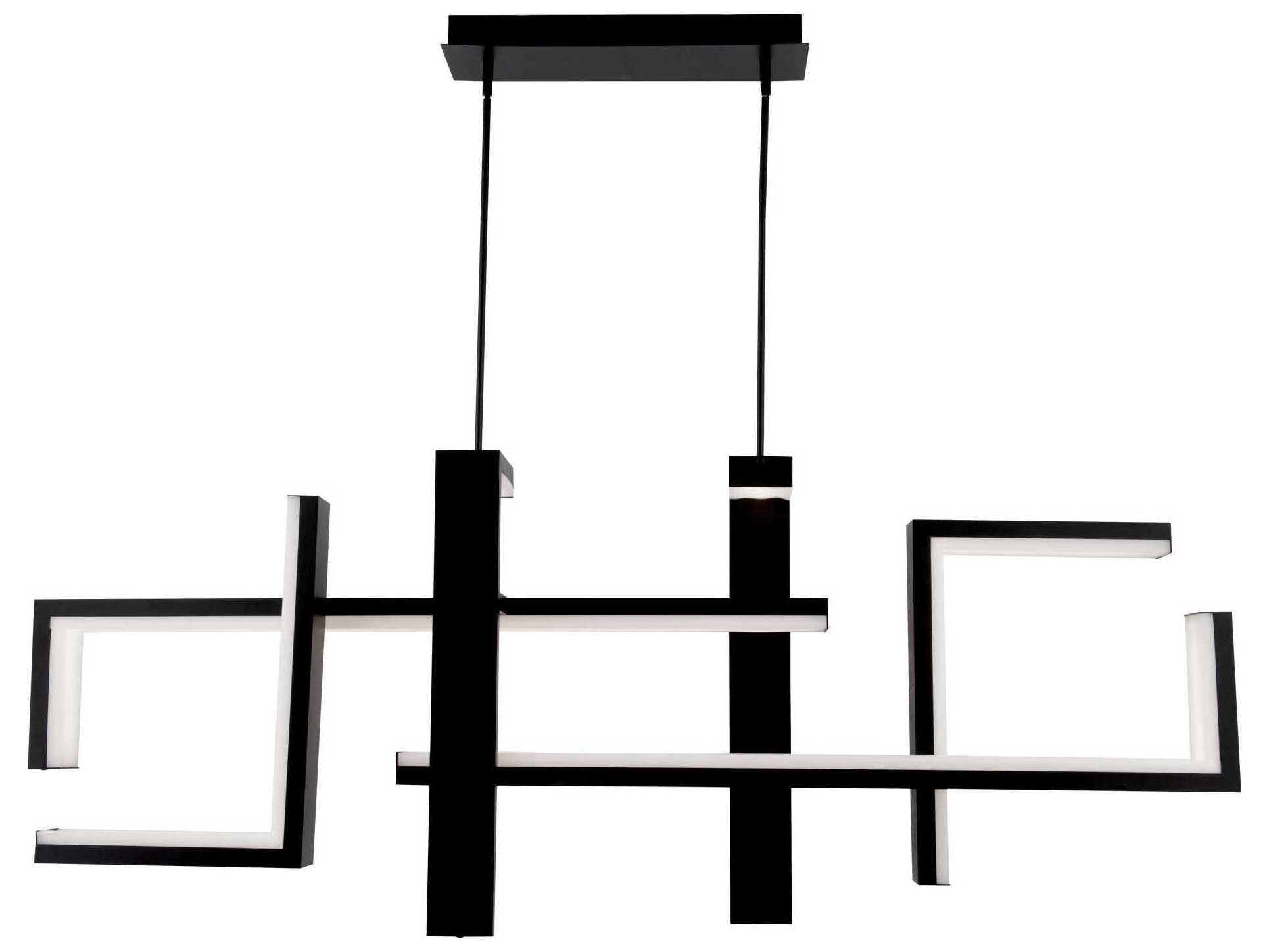 Modern Forms Jackal 1-Light Black LED Linear Island Pendant