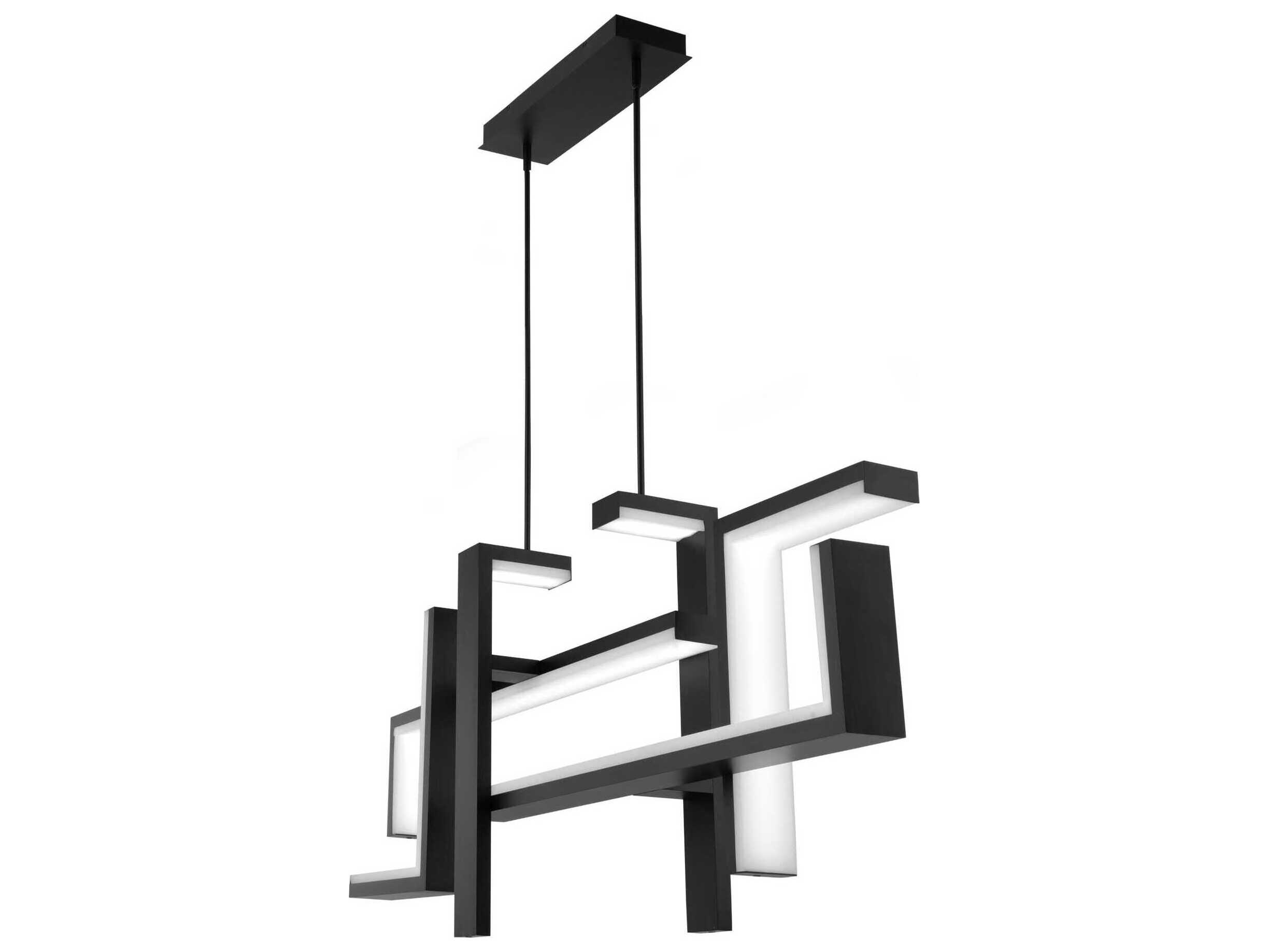 Modern Forms Jackal 1-Light Black LED Linear Island Pendant