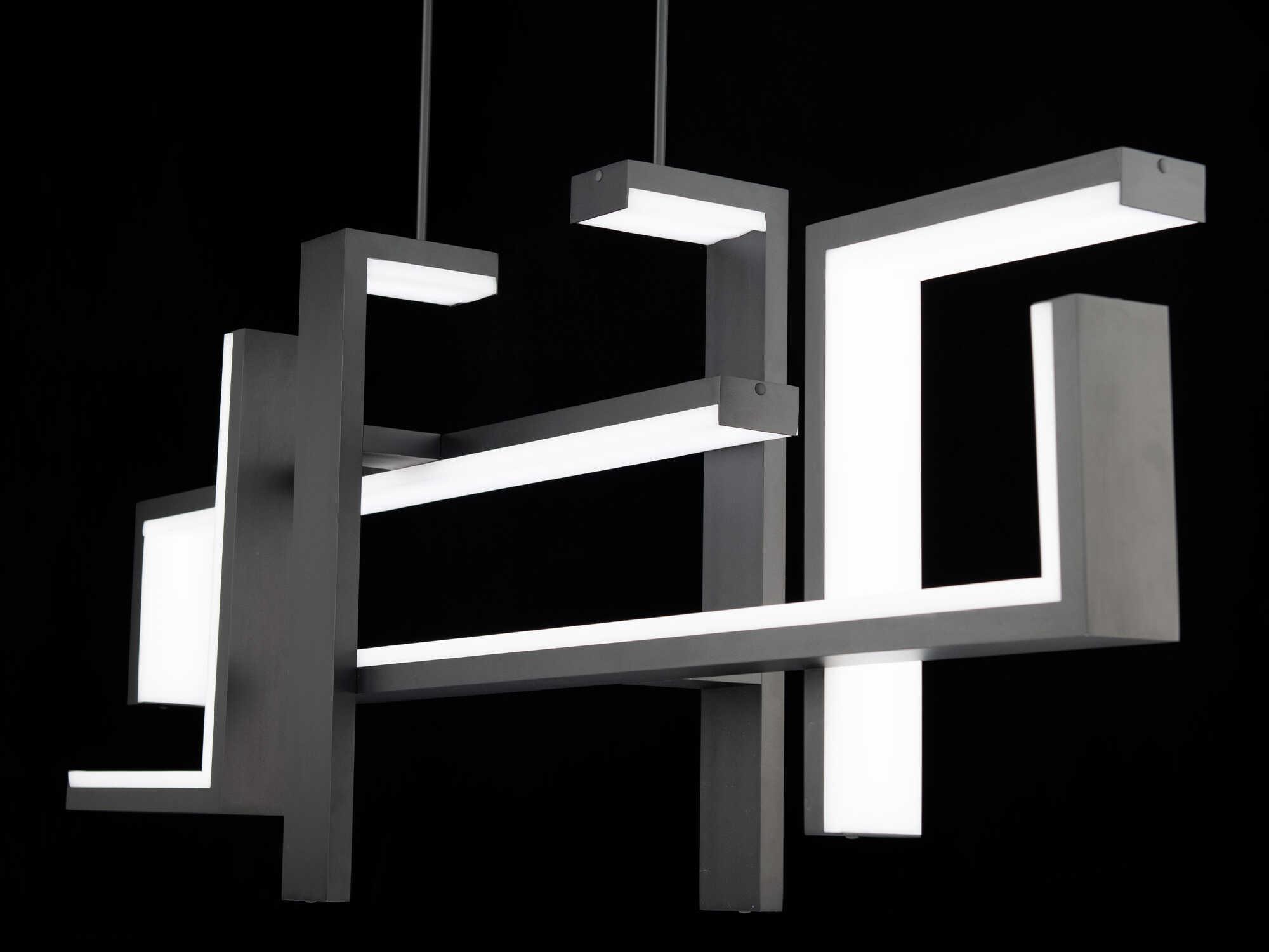Modern Forms Jackal 1-Light Black LED Linear Island Pendant
