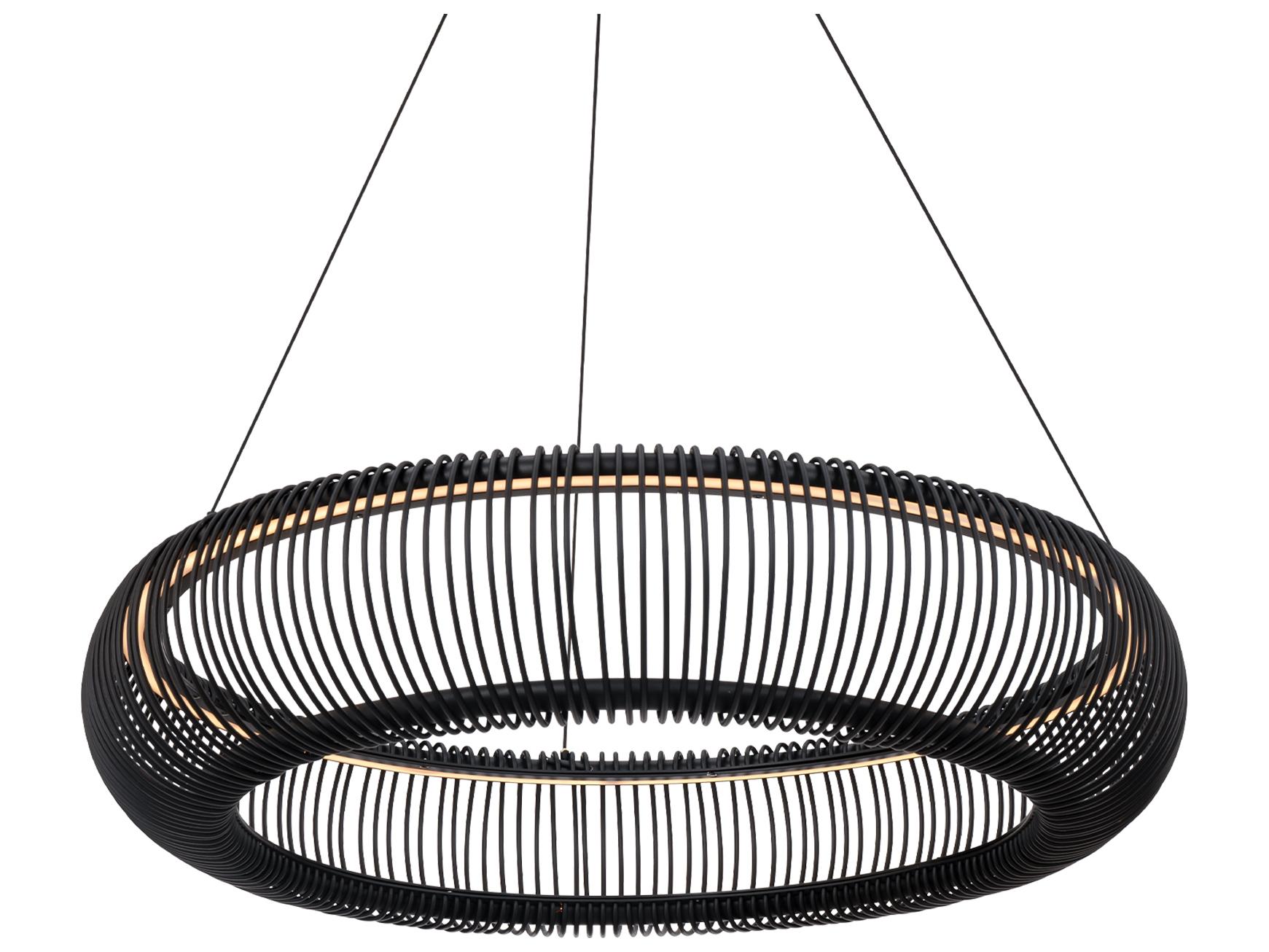 Modern Forms Lute 1-Light Black Round Pendant
