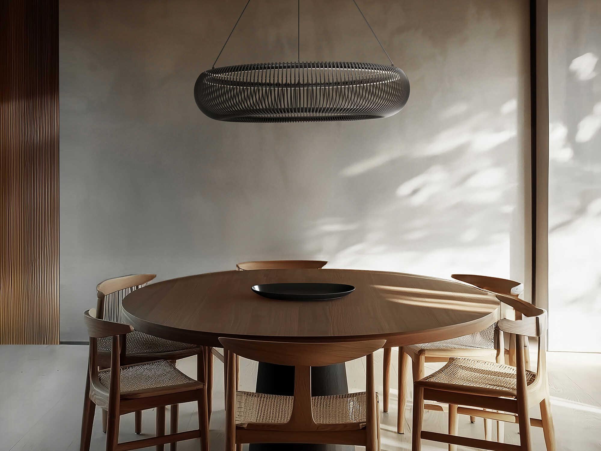 Modern Forms Lute 1-Light Black Round Pendant