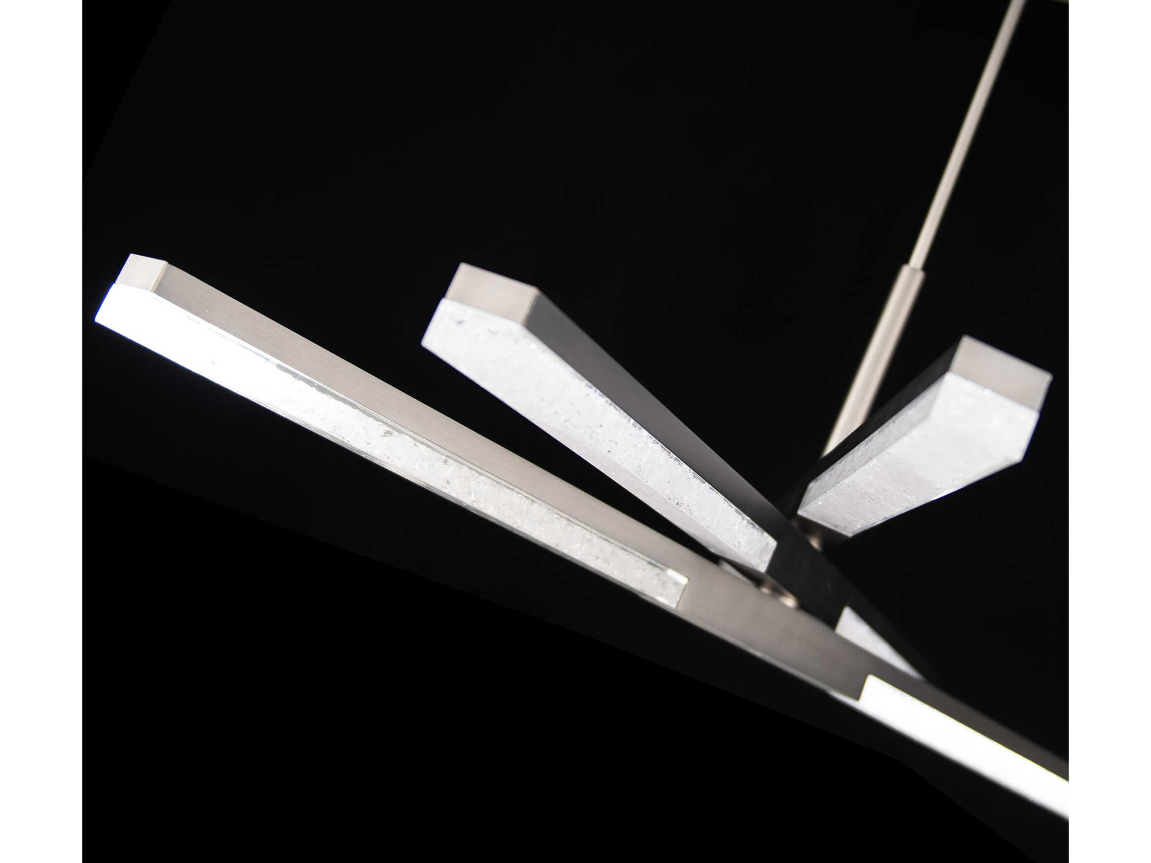 Modern Forms Minx 3-Light Antique Nickel Crystal LED Geometric Linear Pendant